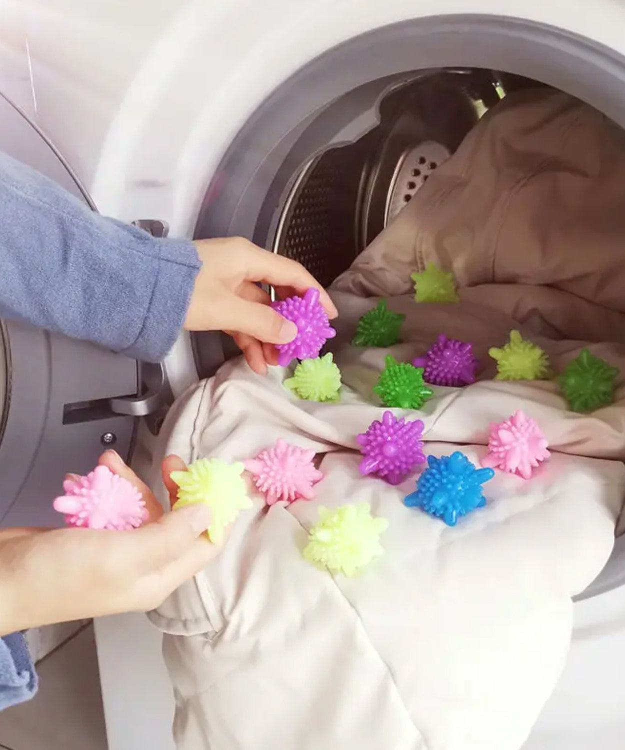 Soft Star Laundry Dryer Balls – 10-Piece Multi-Color Clothes Softener