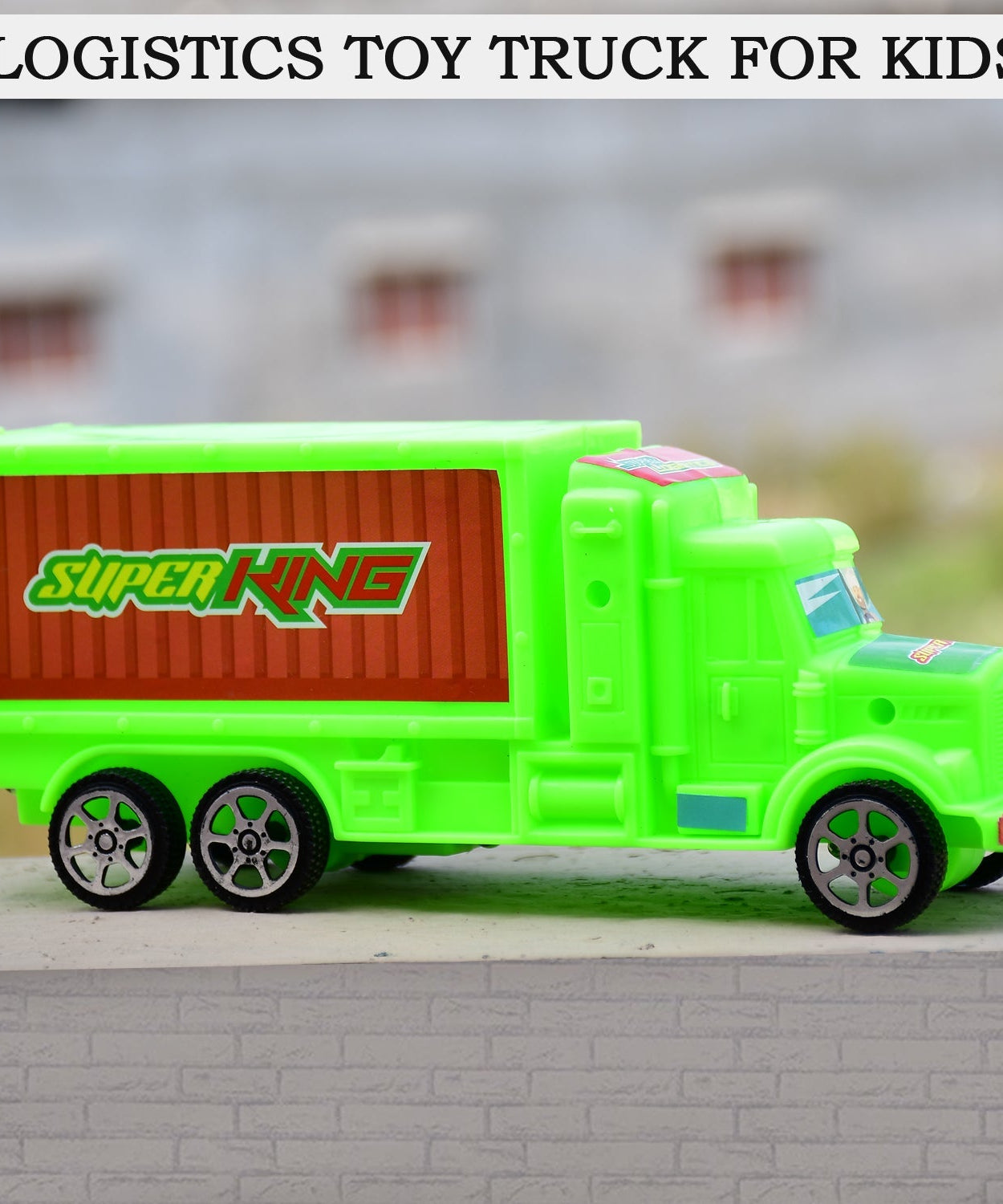 Kids' plastic cargo truck toy, colorful and fun