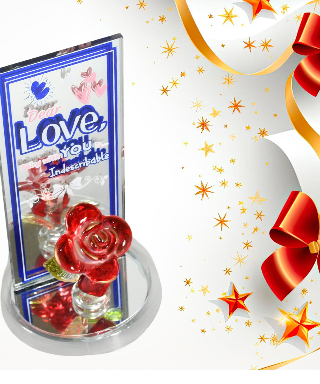 Lovely Rose Showpiece – Romantic Gift Set for All Occasions (1 Pc)