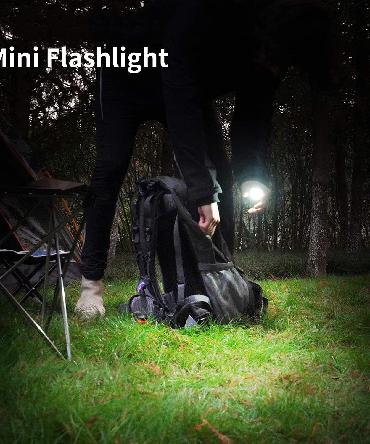 LED Battery Operated Keychain Flashlight with Folding Bracket Bottle Opener (1 Pc)