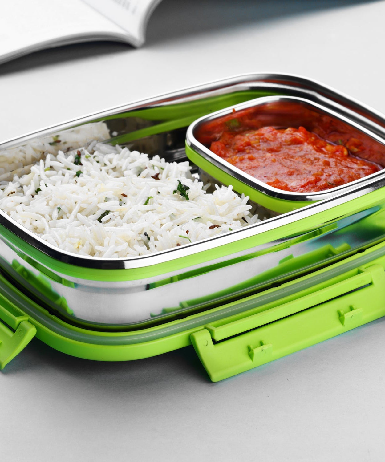 Ganesh Junior stainless steel lunch pack, suitable for office and school