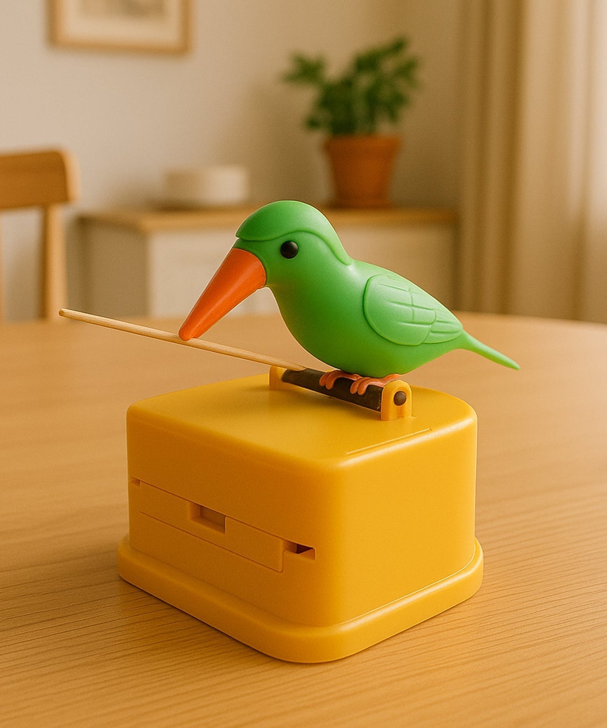 Portable Automatic Bird Toothpick Storage Box