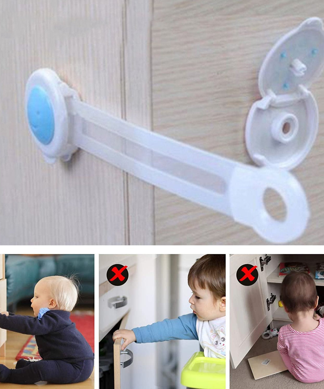 Single child safety strap lock, essential for safety.