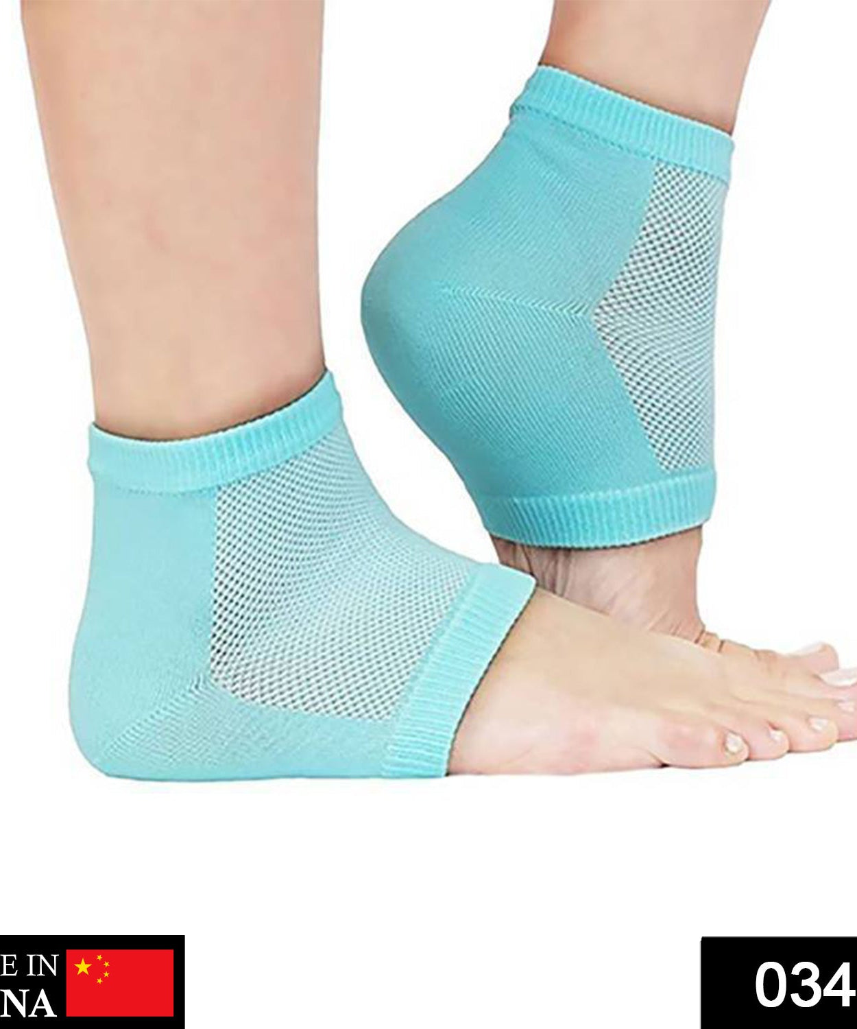 Gel heel socks for comfortable pain relief.
