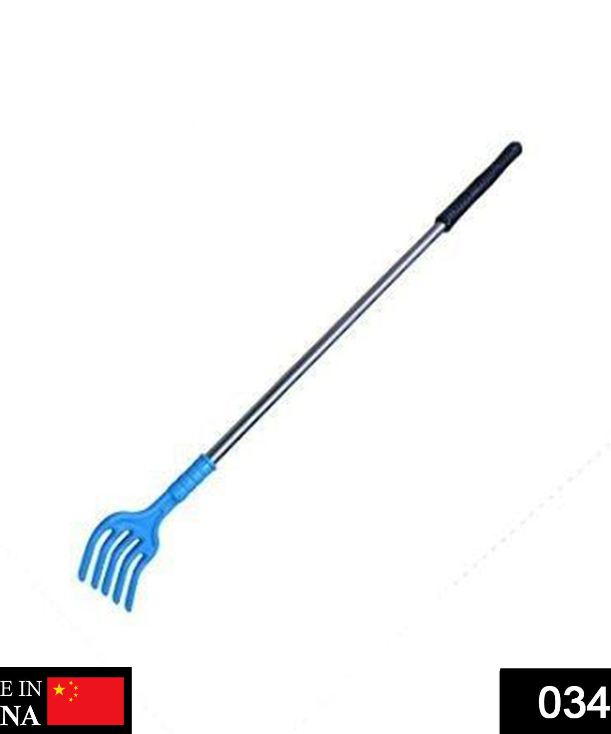 Extendable back scratcher with massaging feature.