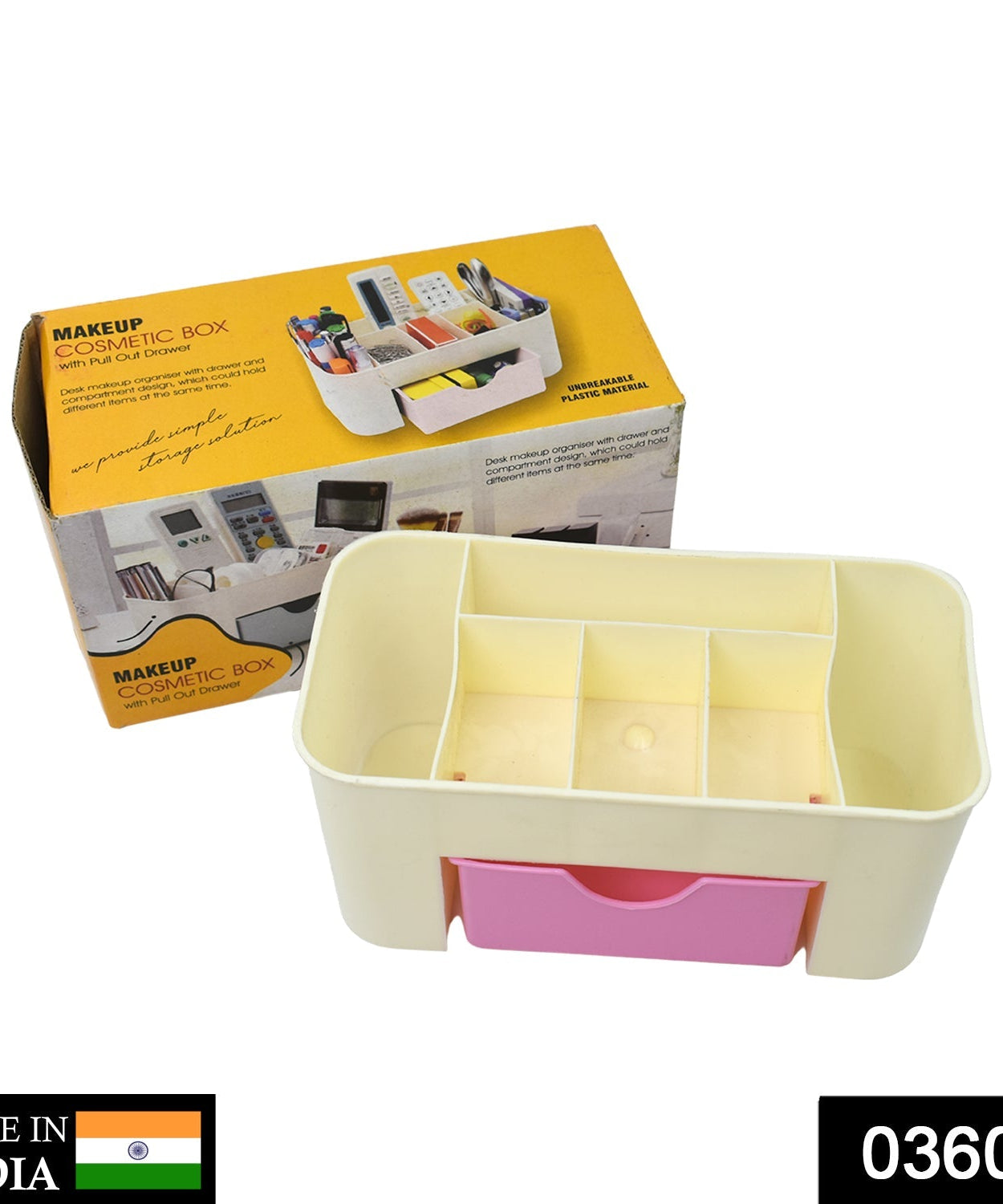 Detailed view of cutlery box, designed for efficient storage