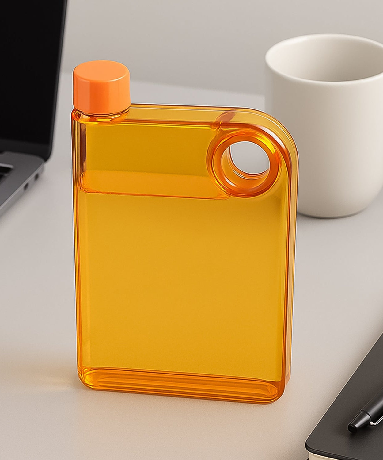 Notebook Style Slim Water Bottle (380 ml, Multicolor)