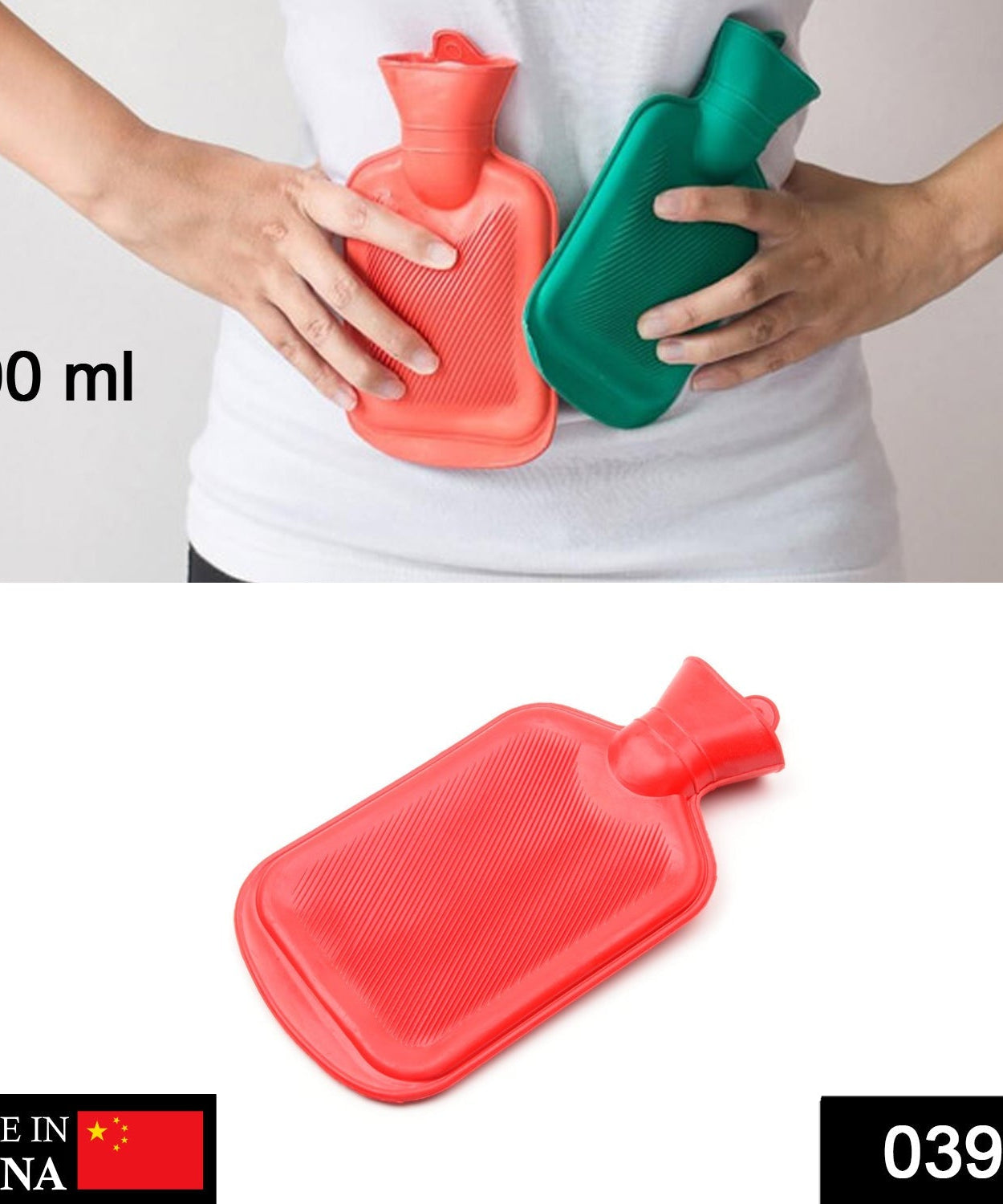 Hot water bag for pain relief in small size.