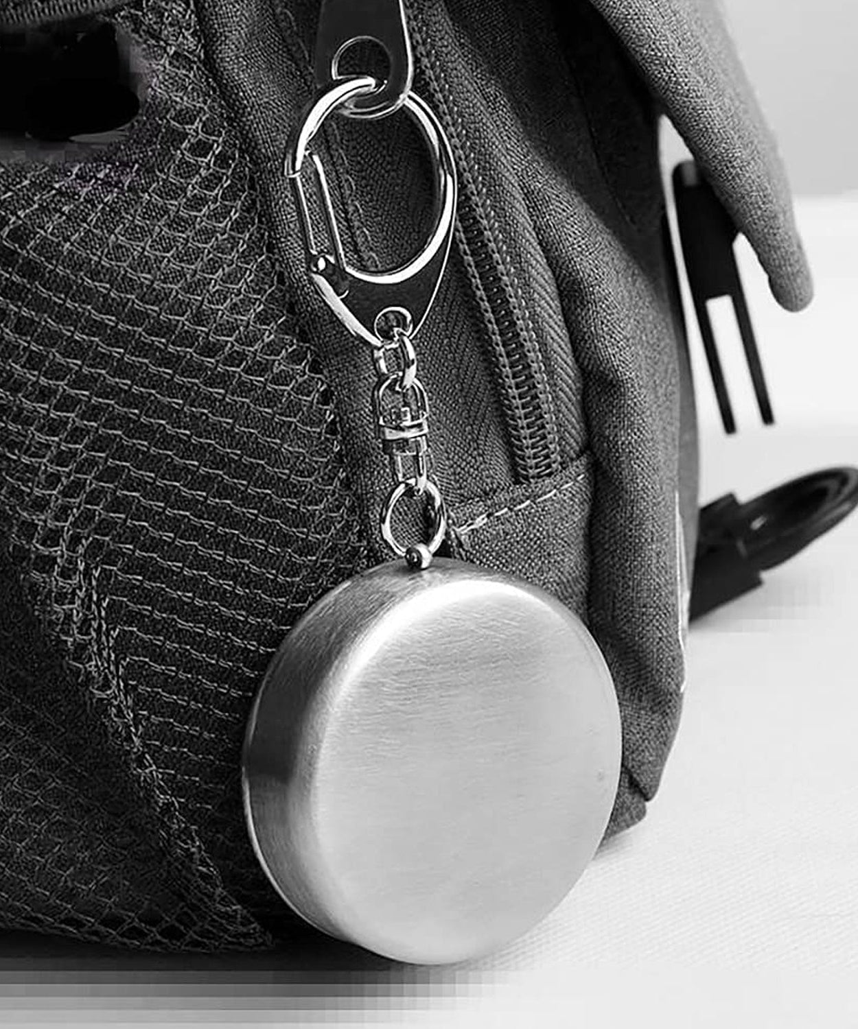 2 in 1 Camping Folding Cup with Keychain (1 Pc)