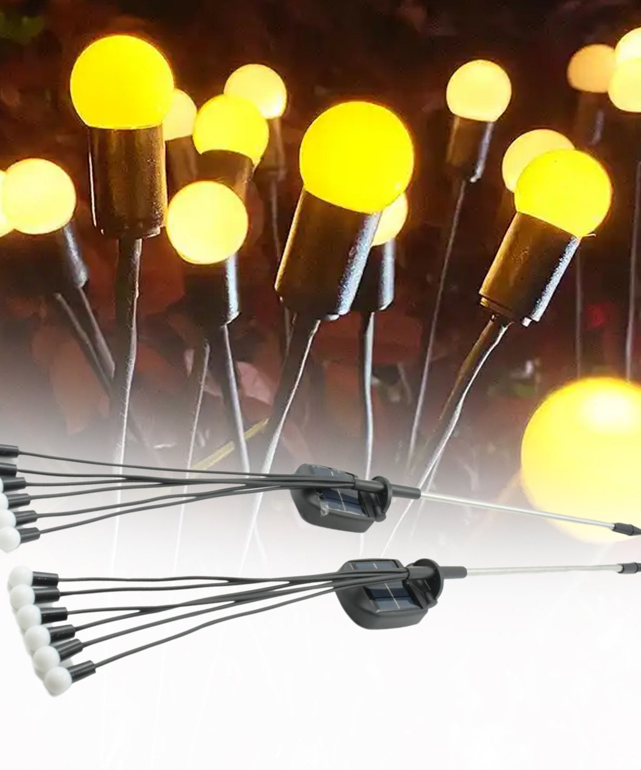 Upgraded solar firefly lights for yard and garden