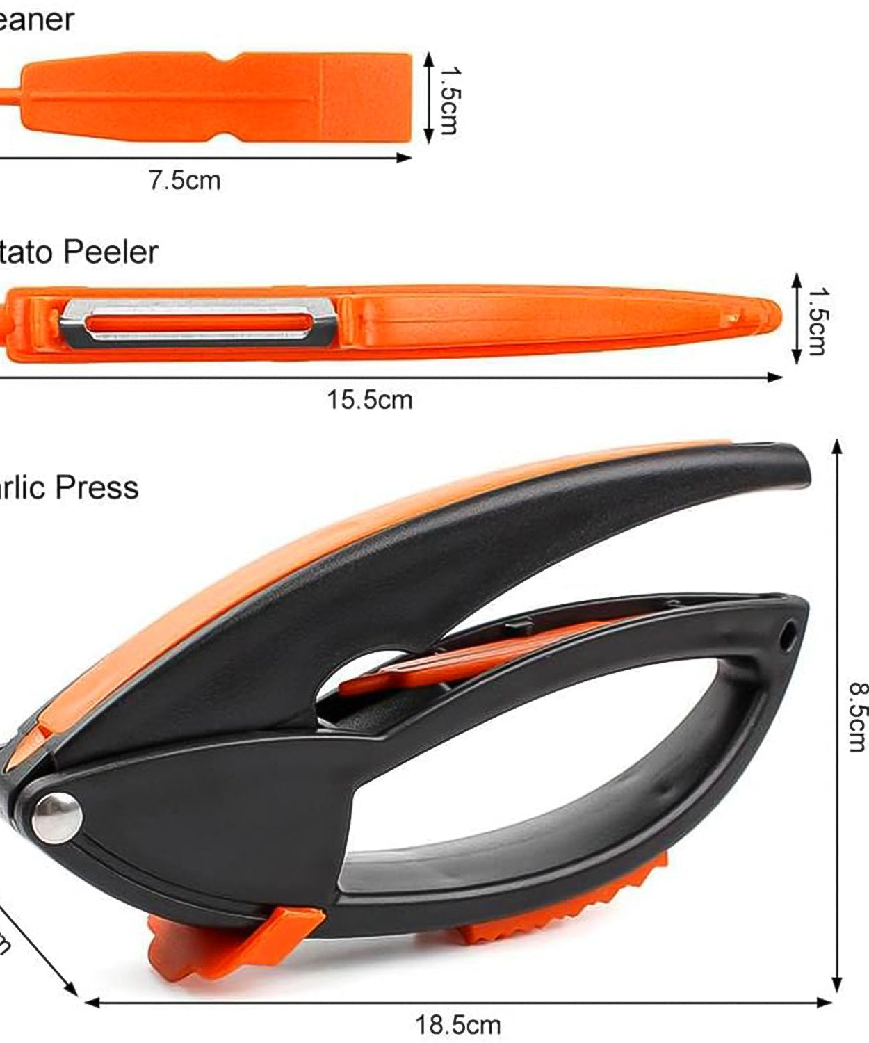 Multifunctional Garlic Press, Garlic Mincing & Crushing Tool (1 Pc)