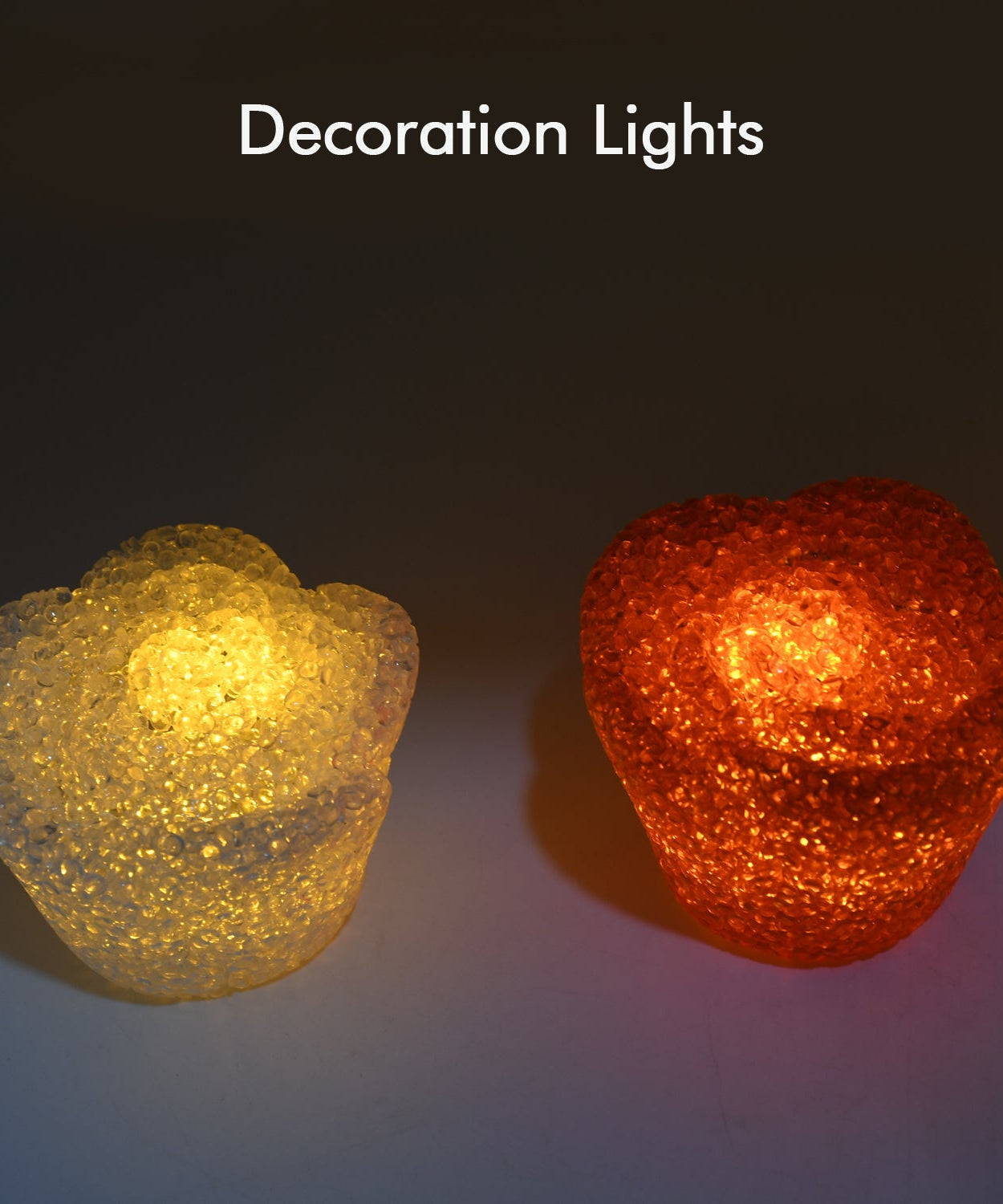 MULTI SHAPE SMALL LIGHT LAMPS LED SHAPE CRYSTAL NIGHT LIGHT LAMP (6 PC SET)