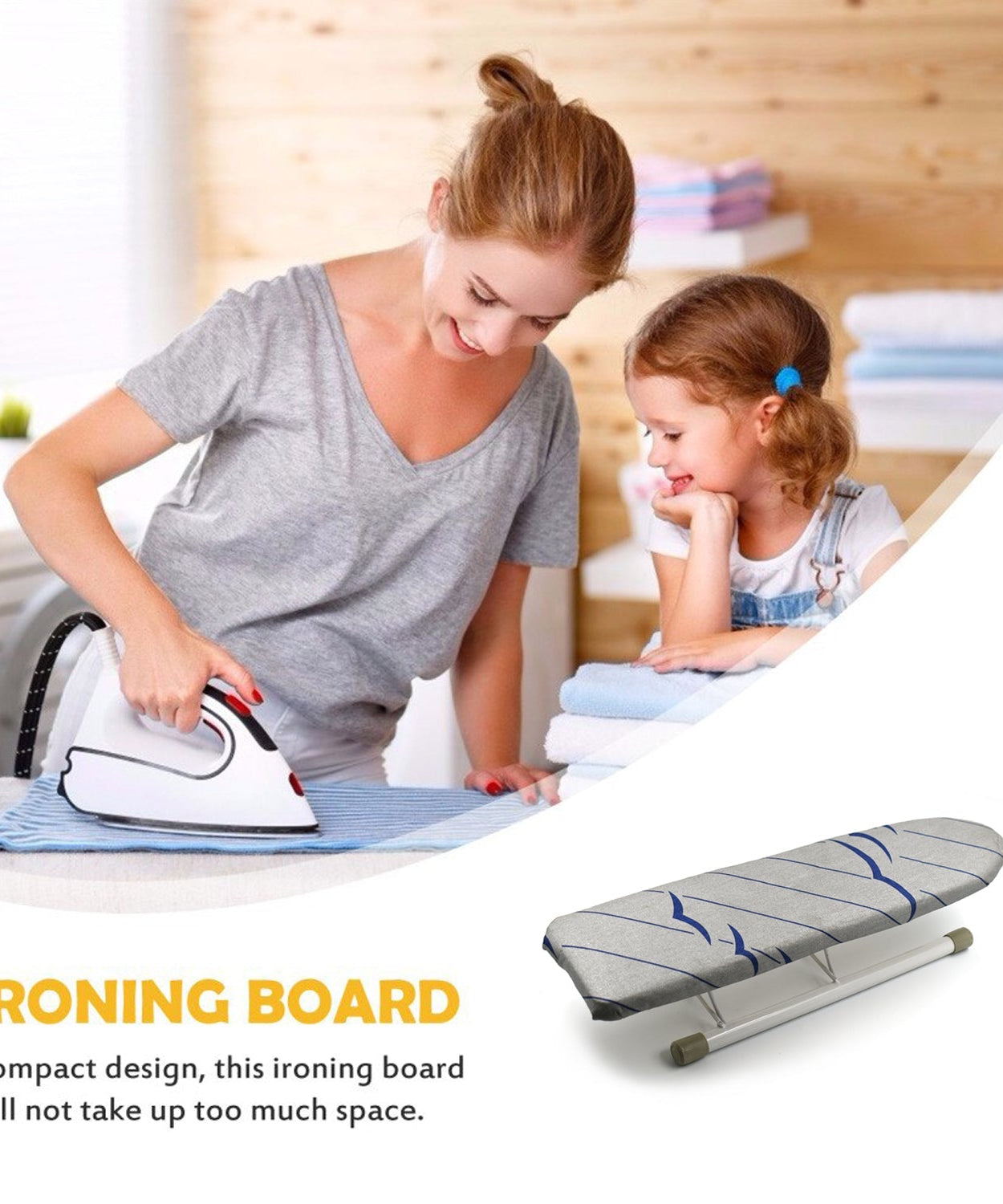 Portable ironing pad suitable for household or iron shop use for fabrics.