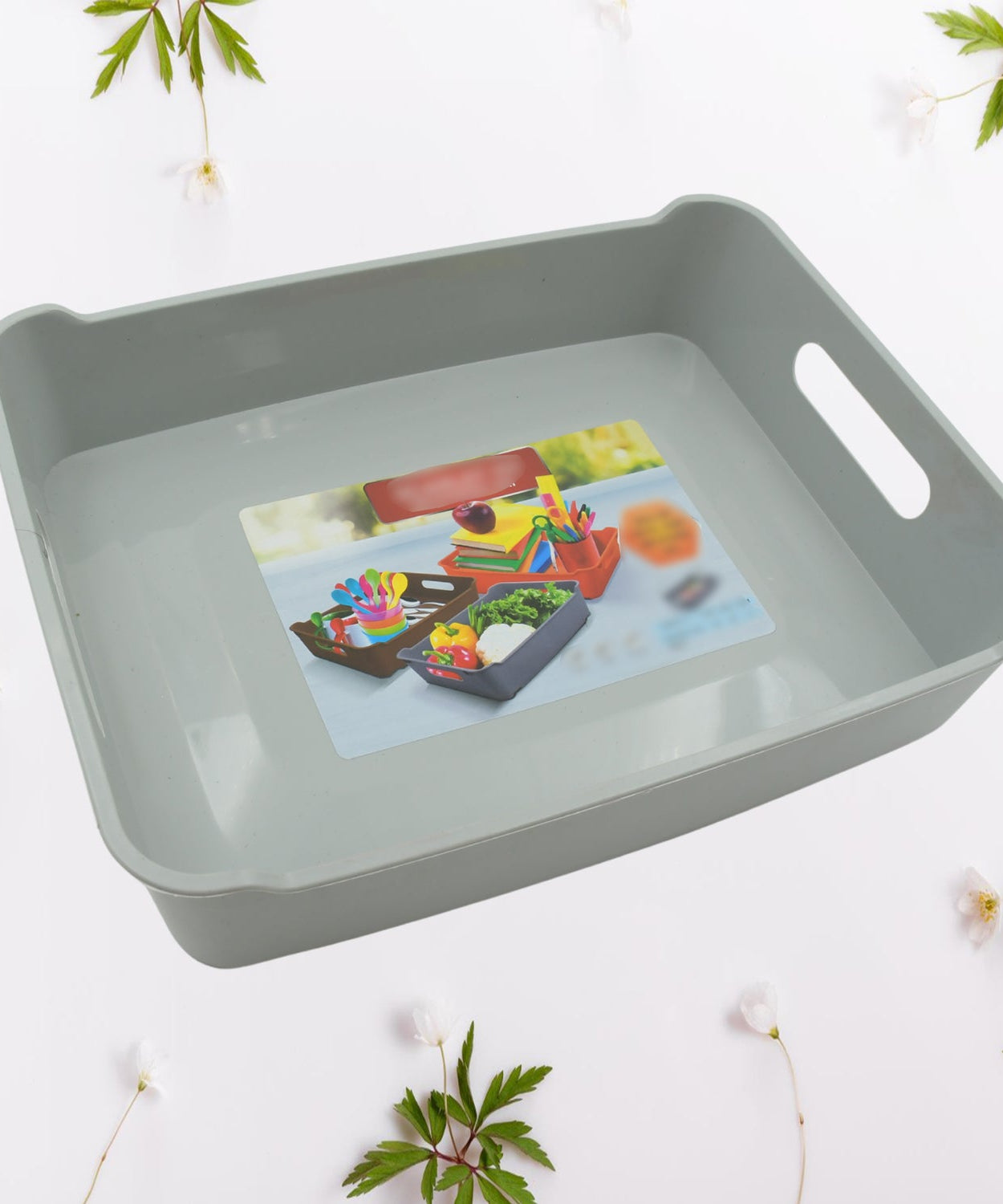 Multipurpose Organising & Storage Plastic Tray,  Fruit & Vegetable/ Multi Purpose Tray, Organizer for Kitchen, Countertop, Cabinet, Bathroom Plastic Storage Basket For Store Fruits, Vegetables, Magazines, Cosmetics, Stationary Set of 3