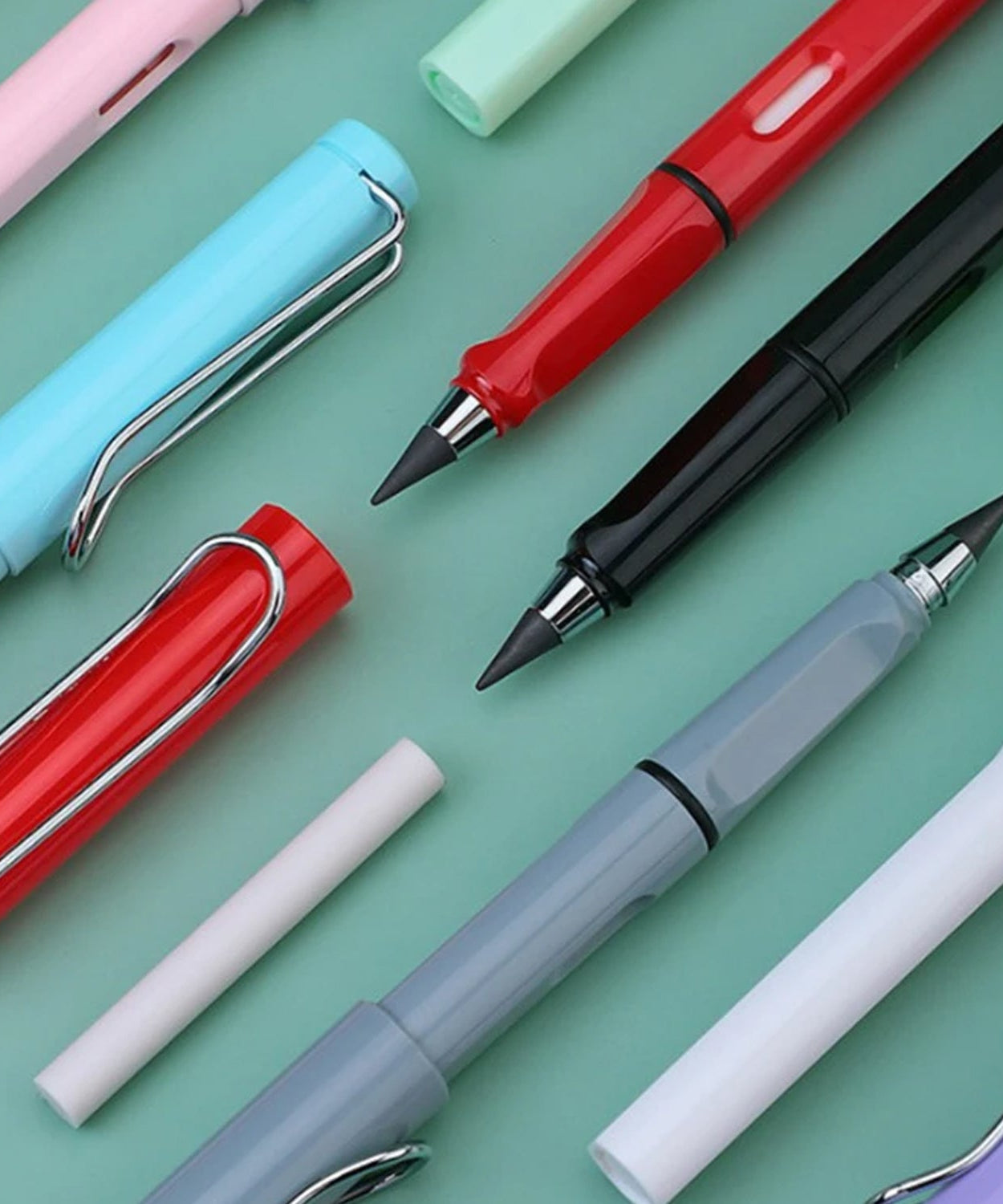 2-in-1 Everlasting Magic Pencil with Replaceable Eraser – Inkless, Reusable, Portable (1 Pc / Mix Color)