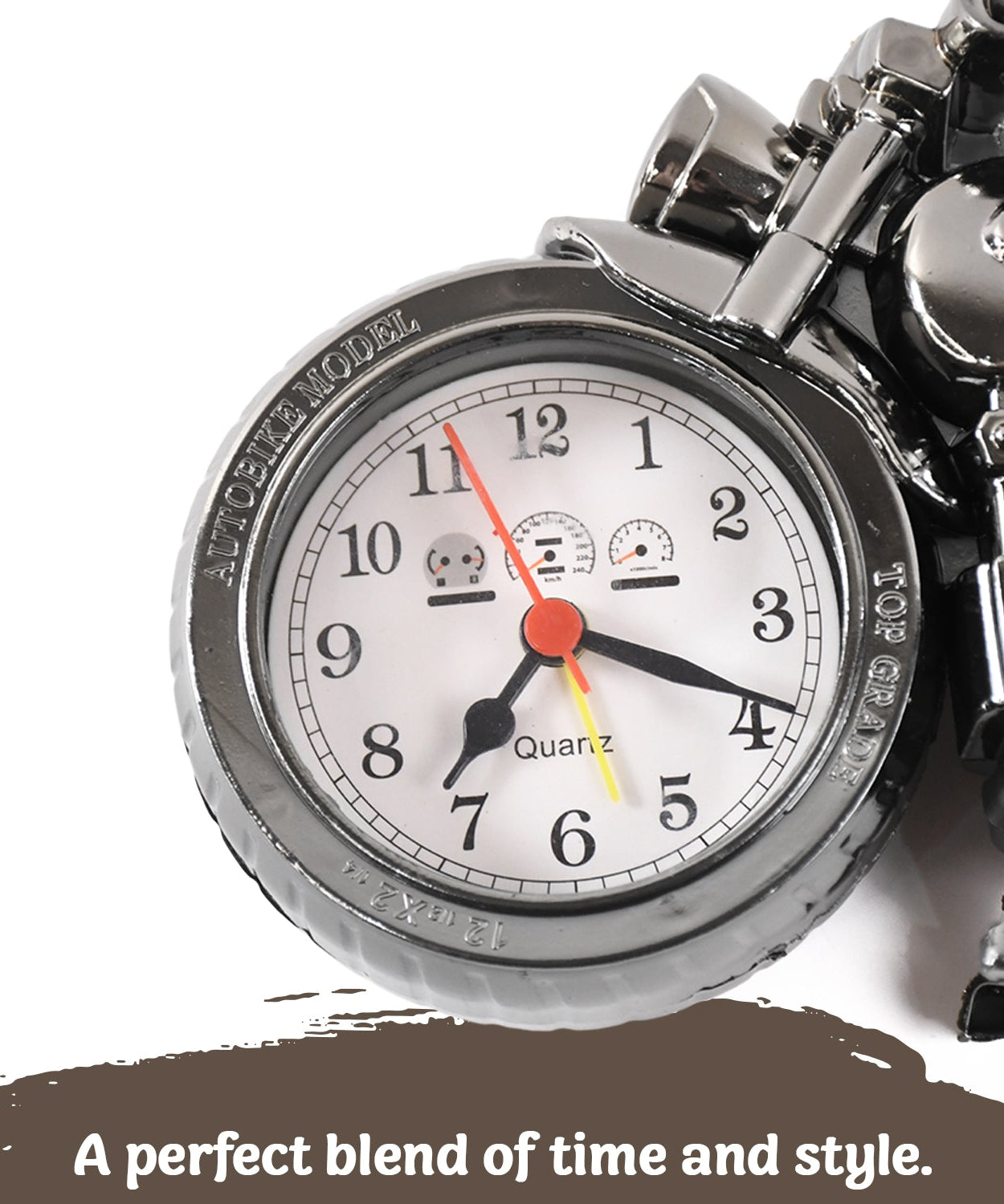 Motorcycle Alarm Clock, Motor Table Clock for Home Decor (1 Pc)
