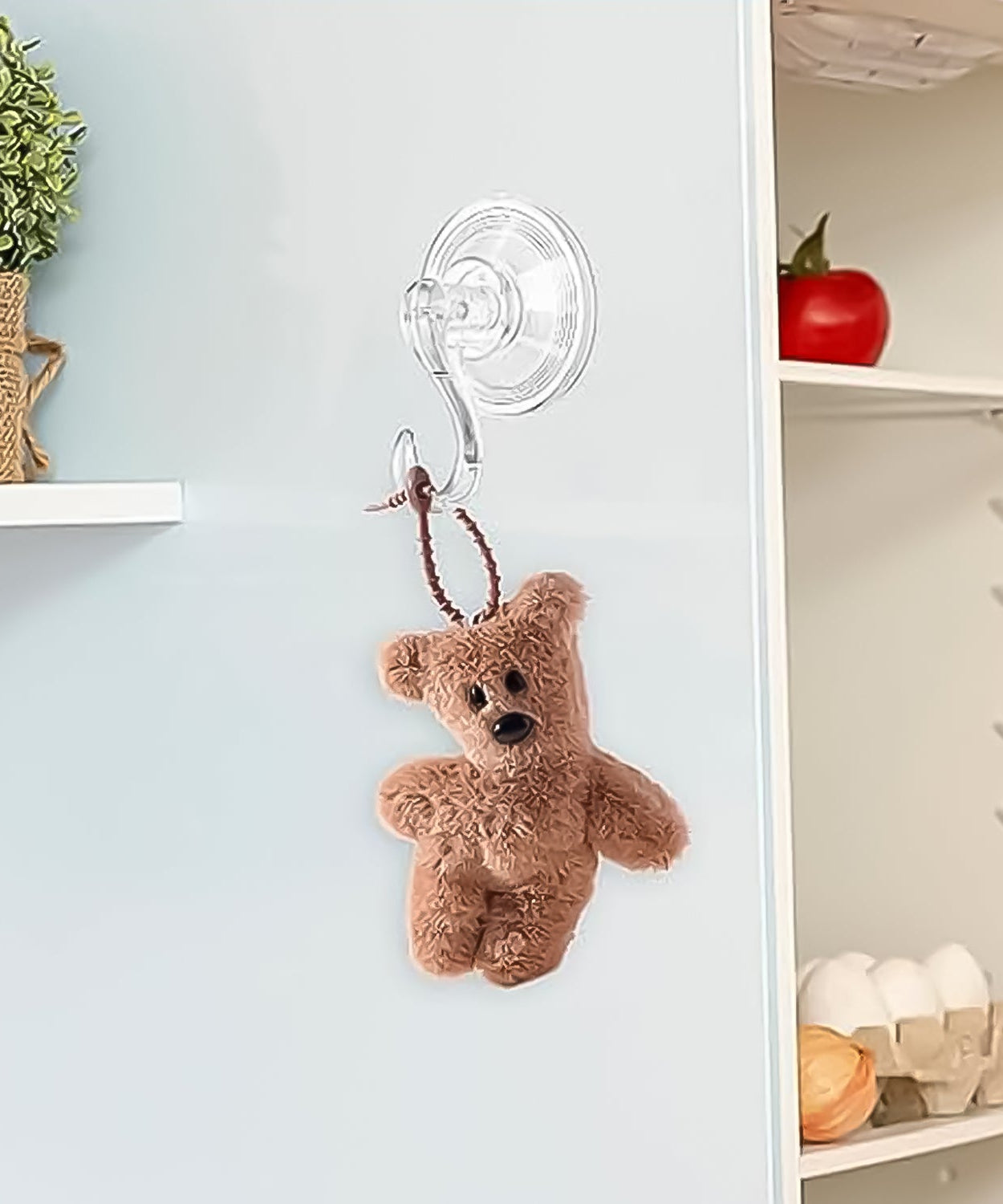 Plastic Suction Cup Hooks (4 Pcs Set)