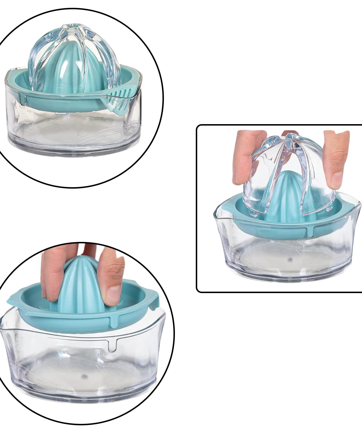 Manual Drink Orange Lemon Citrus Lime Fruit Juice Juicer Squeezer, BPA Free, Press & Pourer With Lid Plastic Manual (1 Pc)