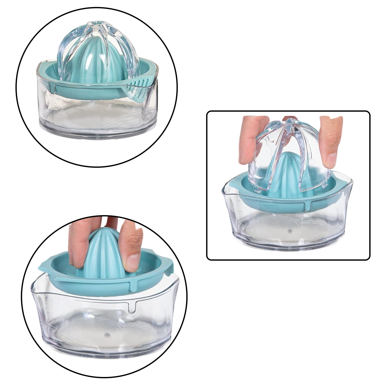 Manual Drink Orange Lemon Citrus Lime Fruit Juice Juicer Squeezer, BPA Free, Press & Pourer With Lid Plastic Manual (1 Pc)
