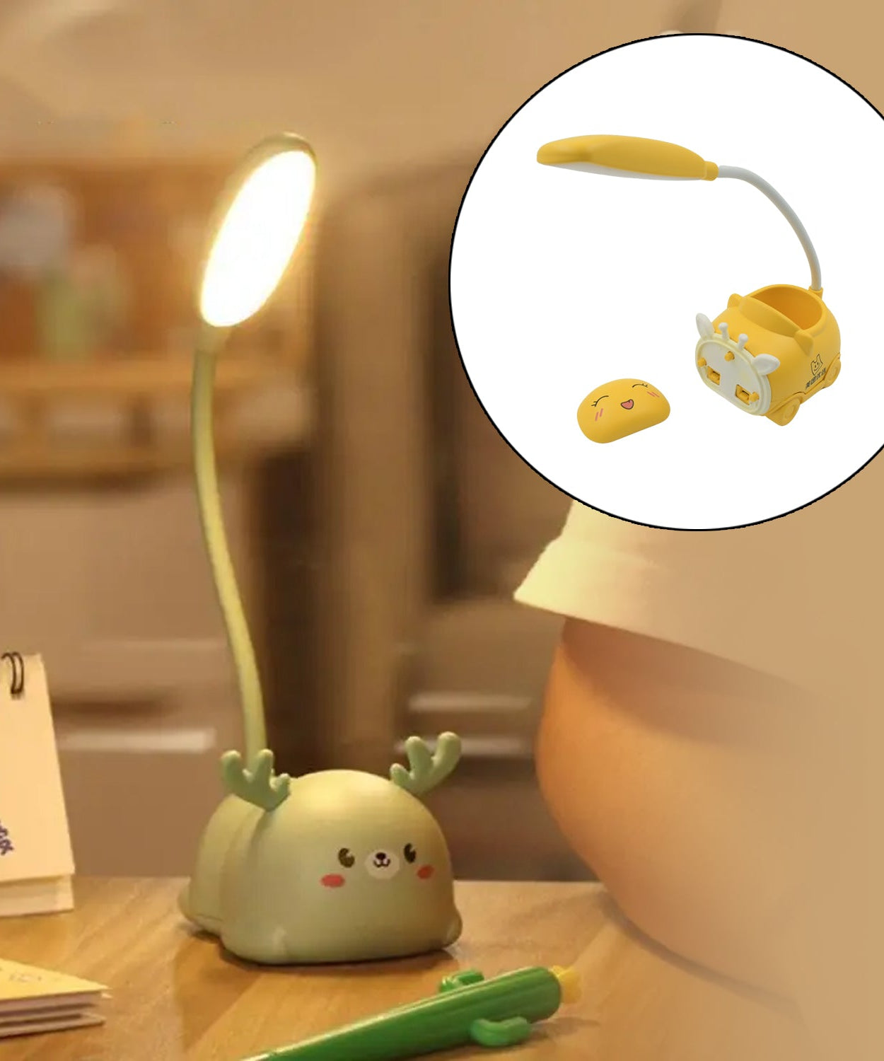 360° Adjustable Foldable LED Desk & Reading Lamp – USB Rechargeable (1 Pc)