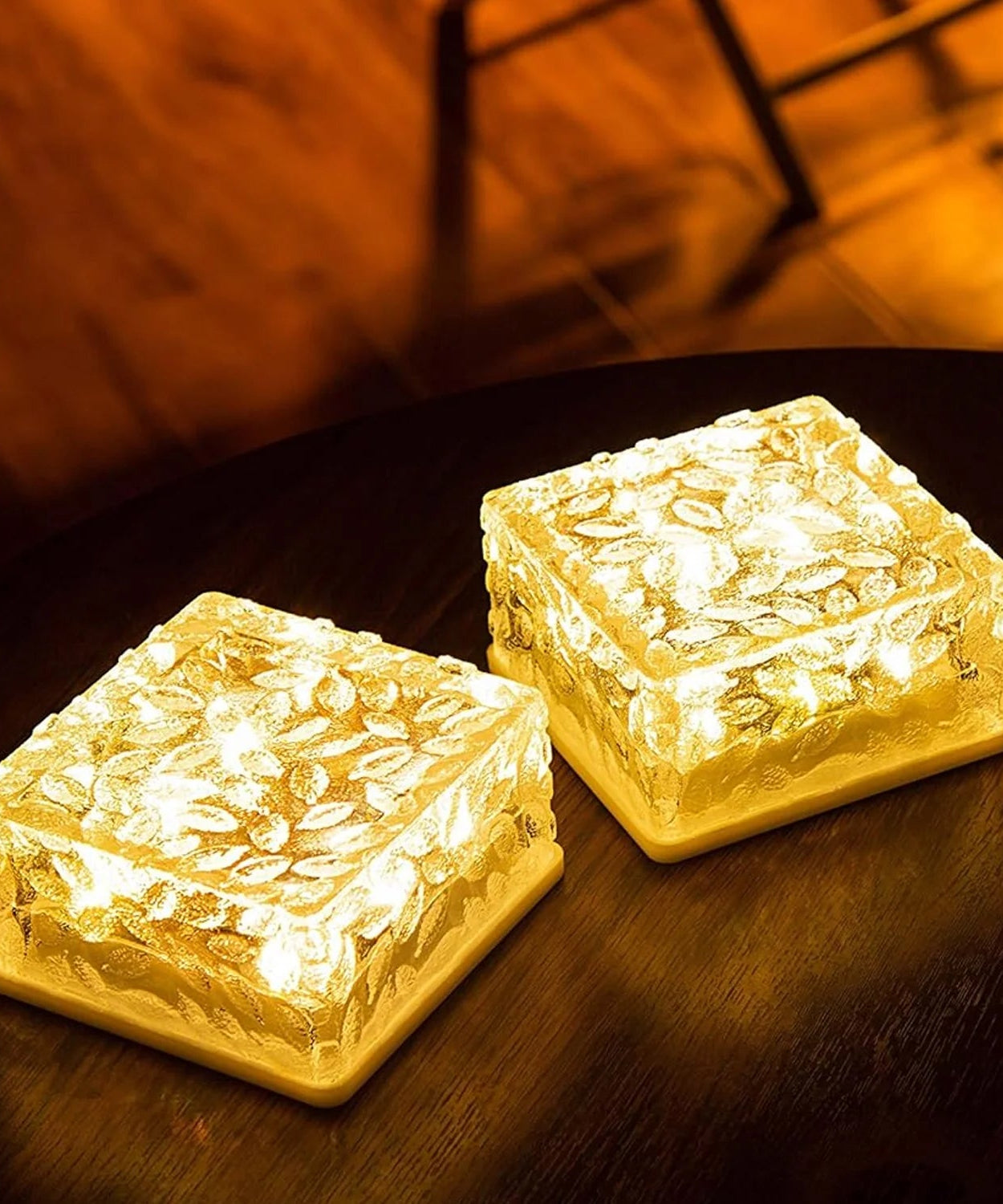 Solar Ice Cube Garden Light for Pathways & Christmas Decor