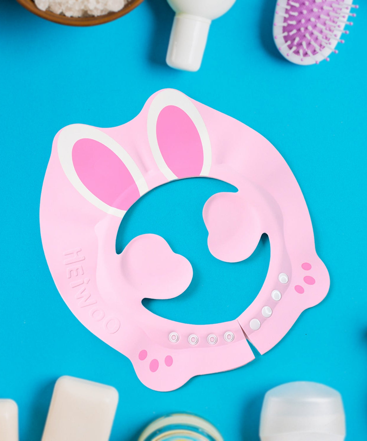 Adjustable Bunny Ear Baby Shower Cap (1 Pc)