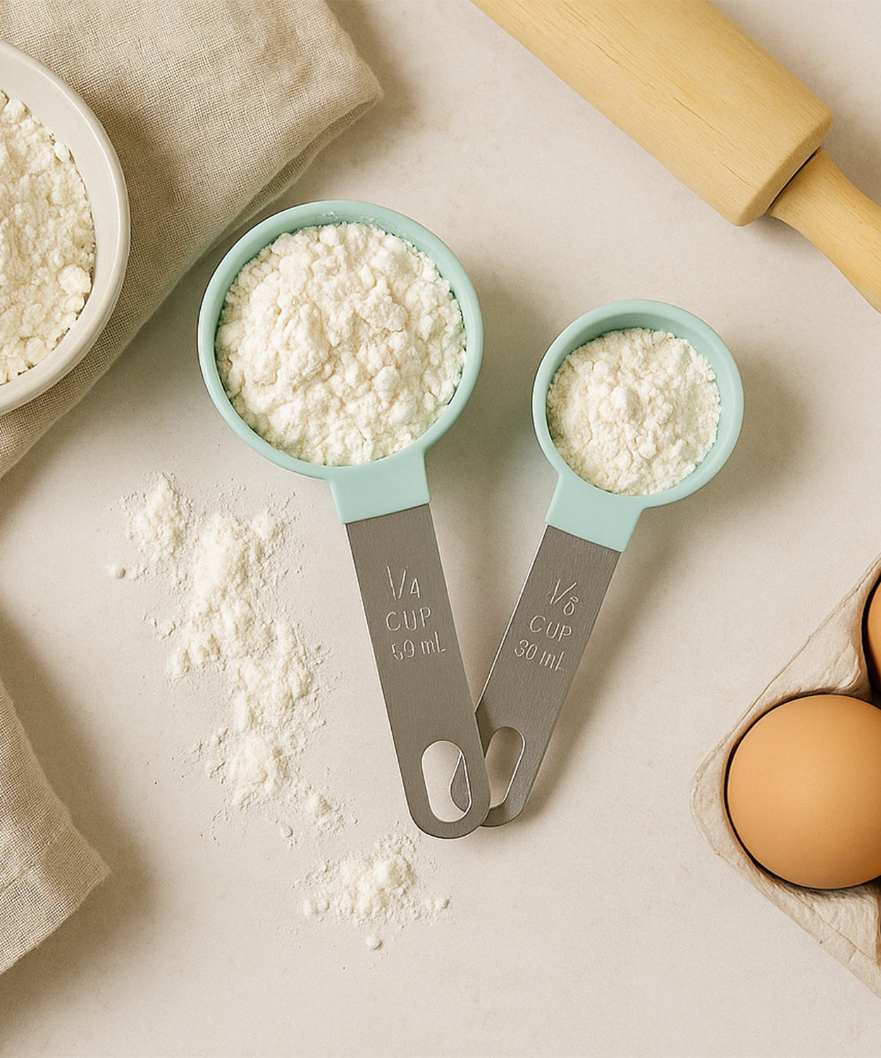 Measuring Cups Set 1/4 Cup (59 ml) & 1/8 Cup (30 ml) (2 Pc)