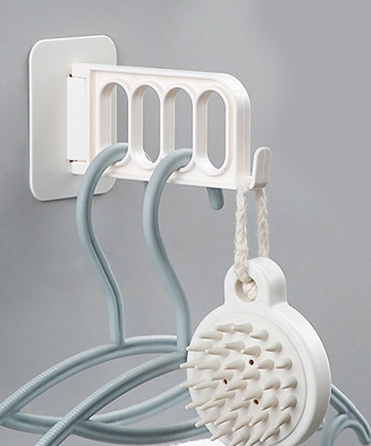Practical door hook for bathroom, kitchen, bedroom, or cubicle.