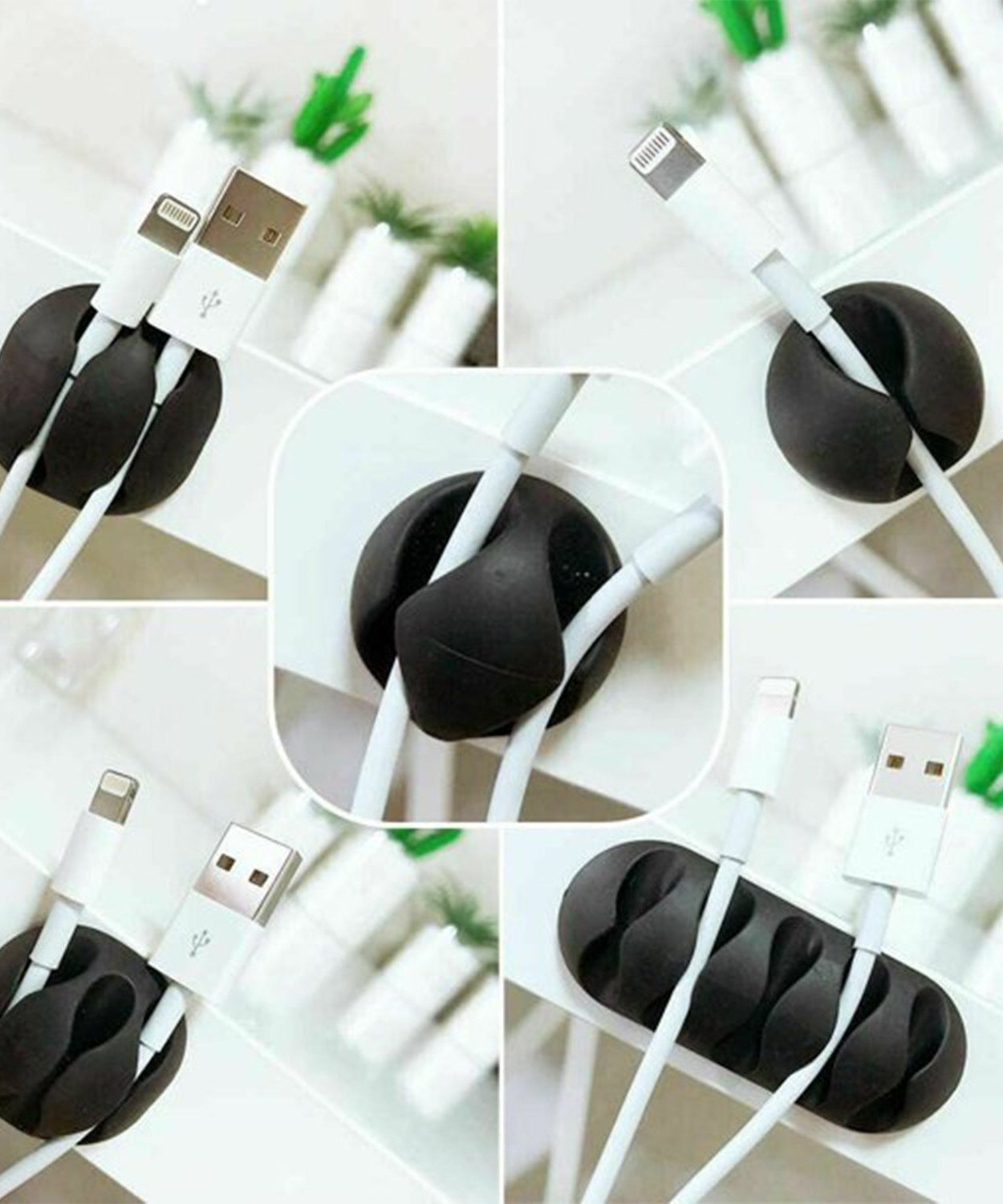 Cable support clips, 10 pieces for effective cable organization