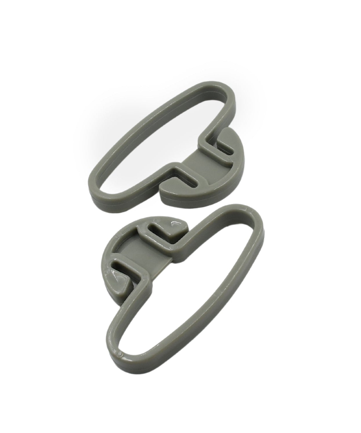 Reusable grocery bag carrier, plastic hook for easy handling, set of 2, versatile and portable.