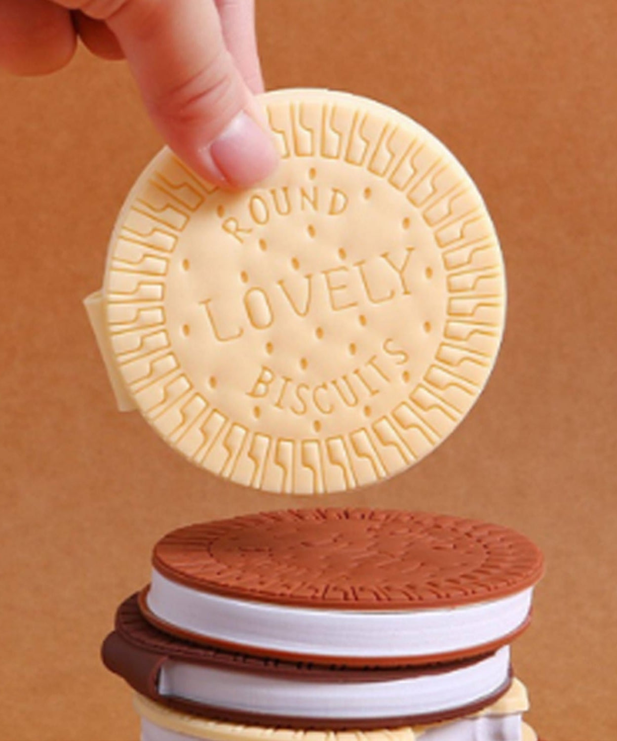 Round chocolate-scented diary notebook for writing practice