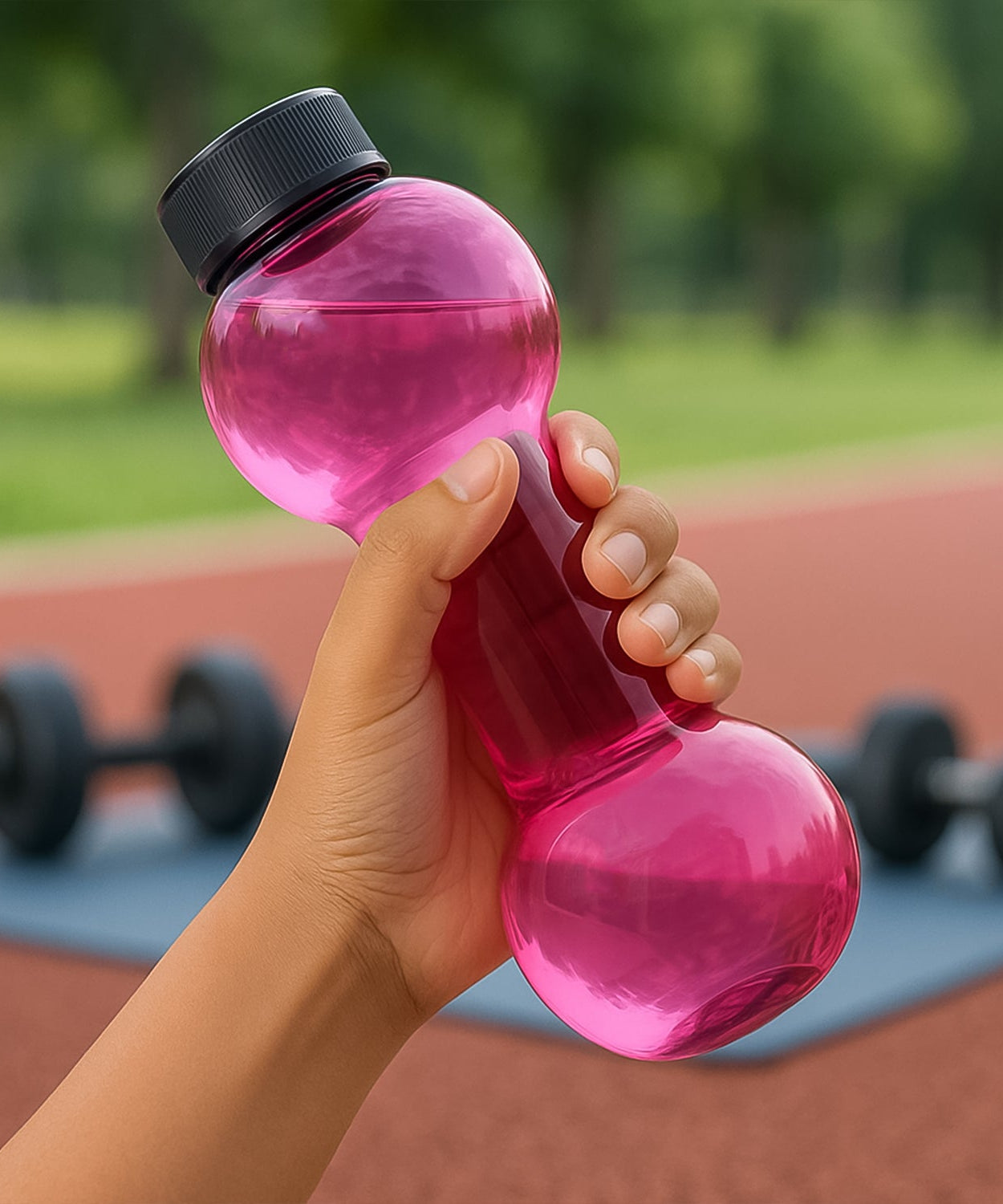 Plastic water Dumbbells Bottle