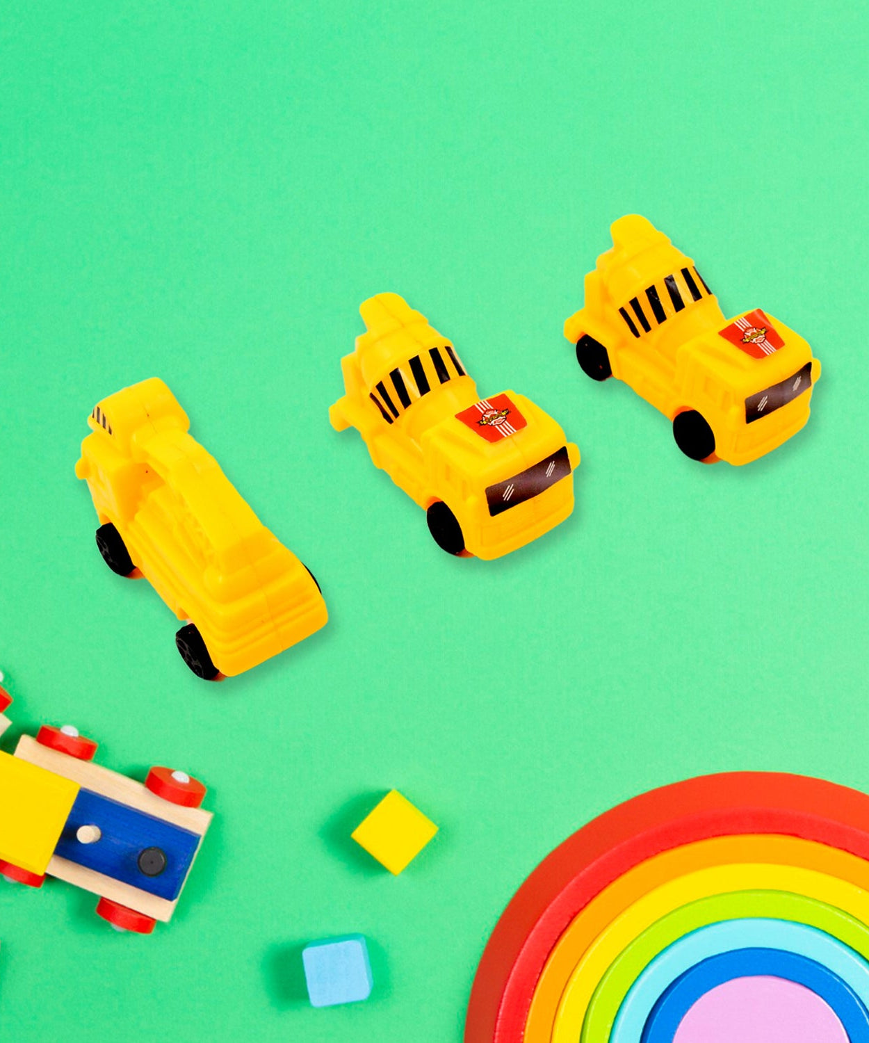 Vehicle Car Engineering Automobile Construction Car Toys Set for Children Kids Crane Excavator Road Roller Forklift Mixer Truck Transporter Truck Machine Construction Toys (6 Pcs Set)