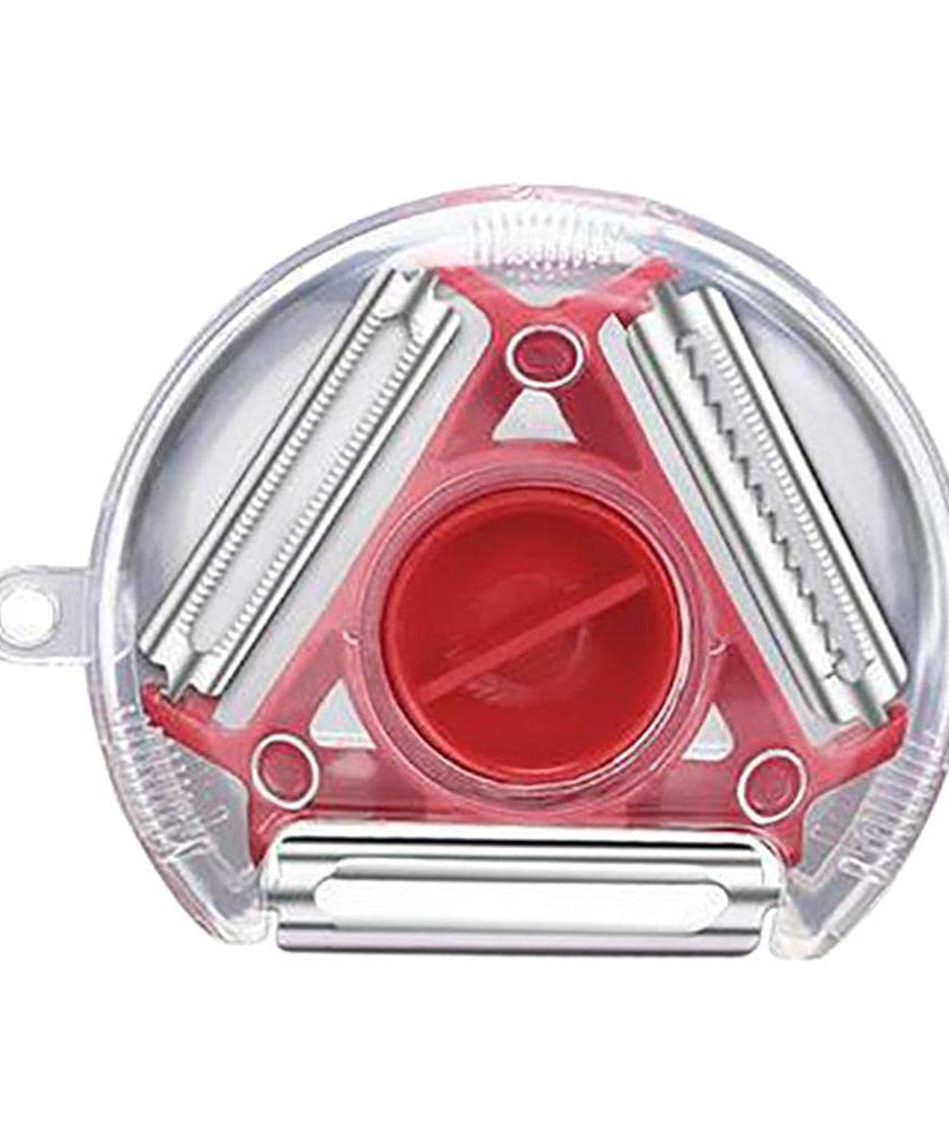 Multifunctional kitchen tool, rotary slicer, peeler, and cutter