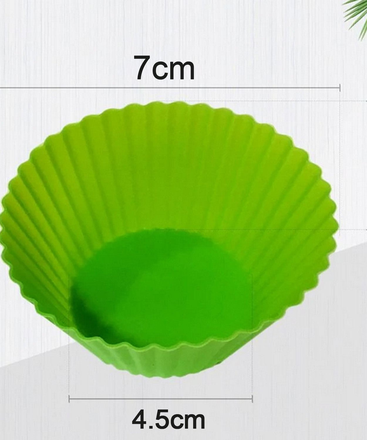 Non-stick silicone mould for baking cupcakes.