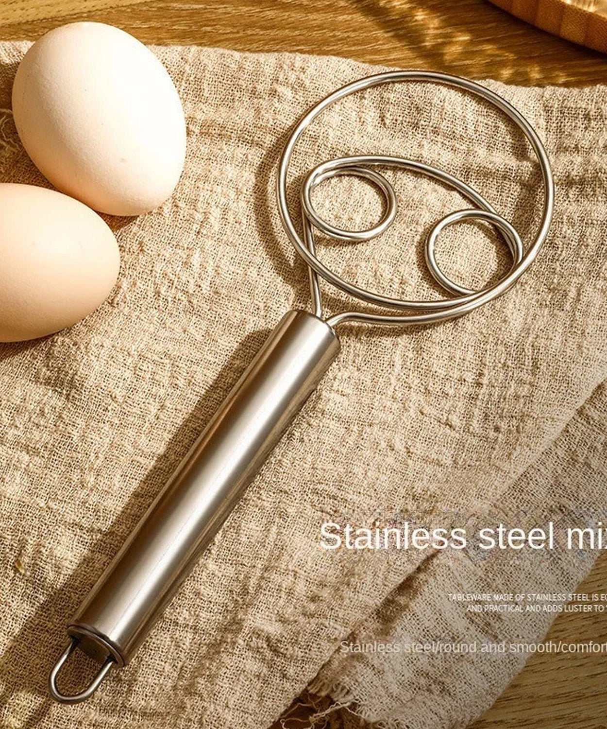 Dough Whisk, Premium Stainless Steel Dutch Whisk, Dough Hand Mixer Artisan Blender For Egg, Bread, Cake, Pastry, Pizza Dough - Perfect Baking Tools, Whisking, Tirring Kitchen Tools (1 Pc)