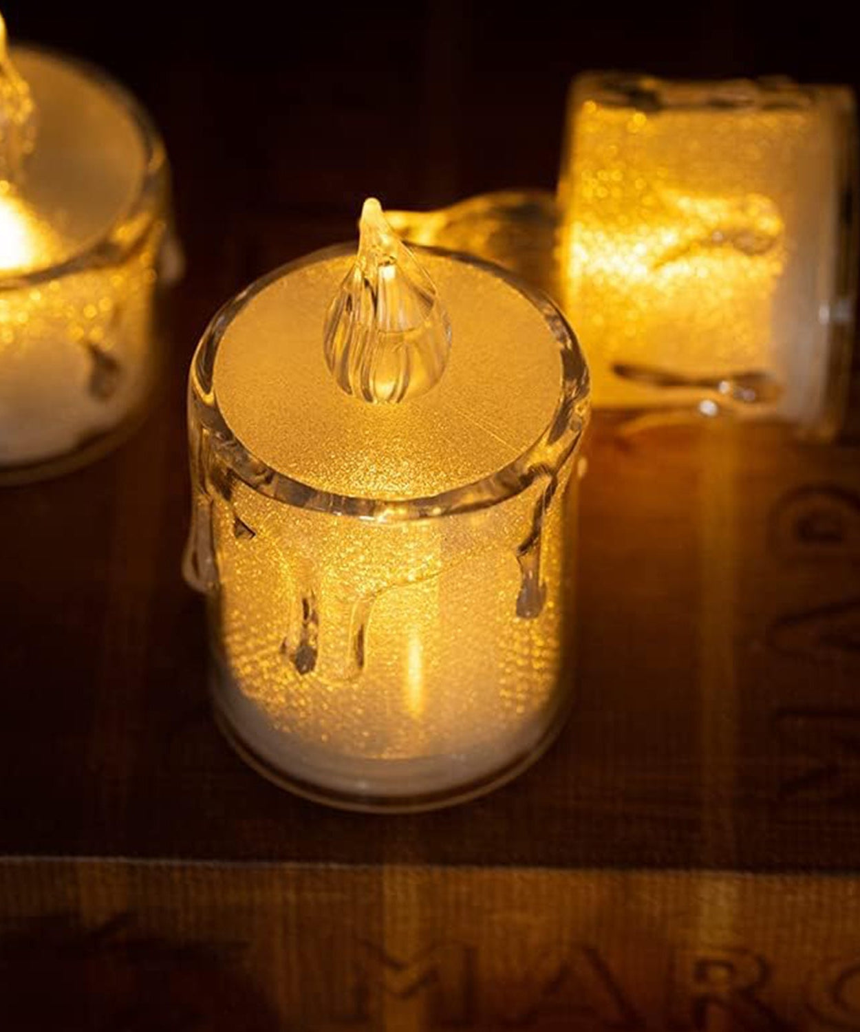 Simple Candles for Home Decoration, Crystal Candle Lights, Diwali
