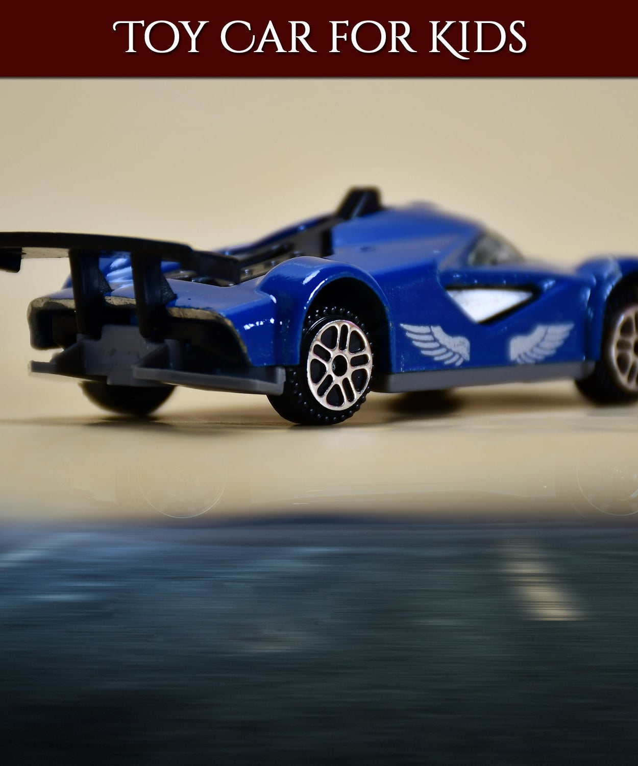 Close-up of street racer die-cast toy car, metal