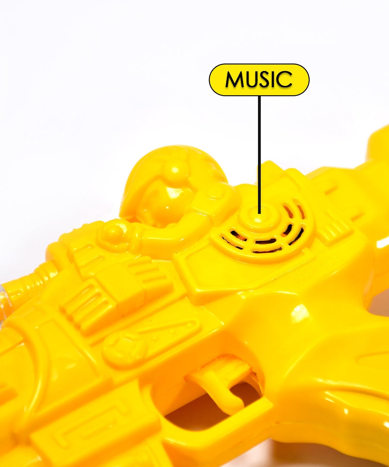 Rainbow light gear gun with transparent body, musical