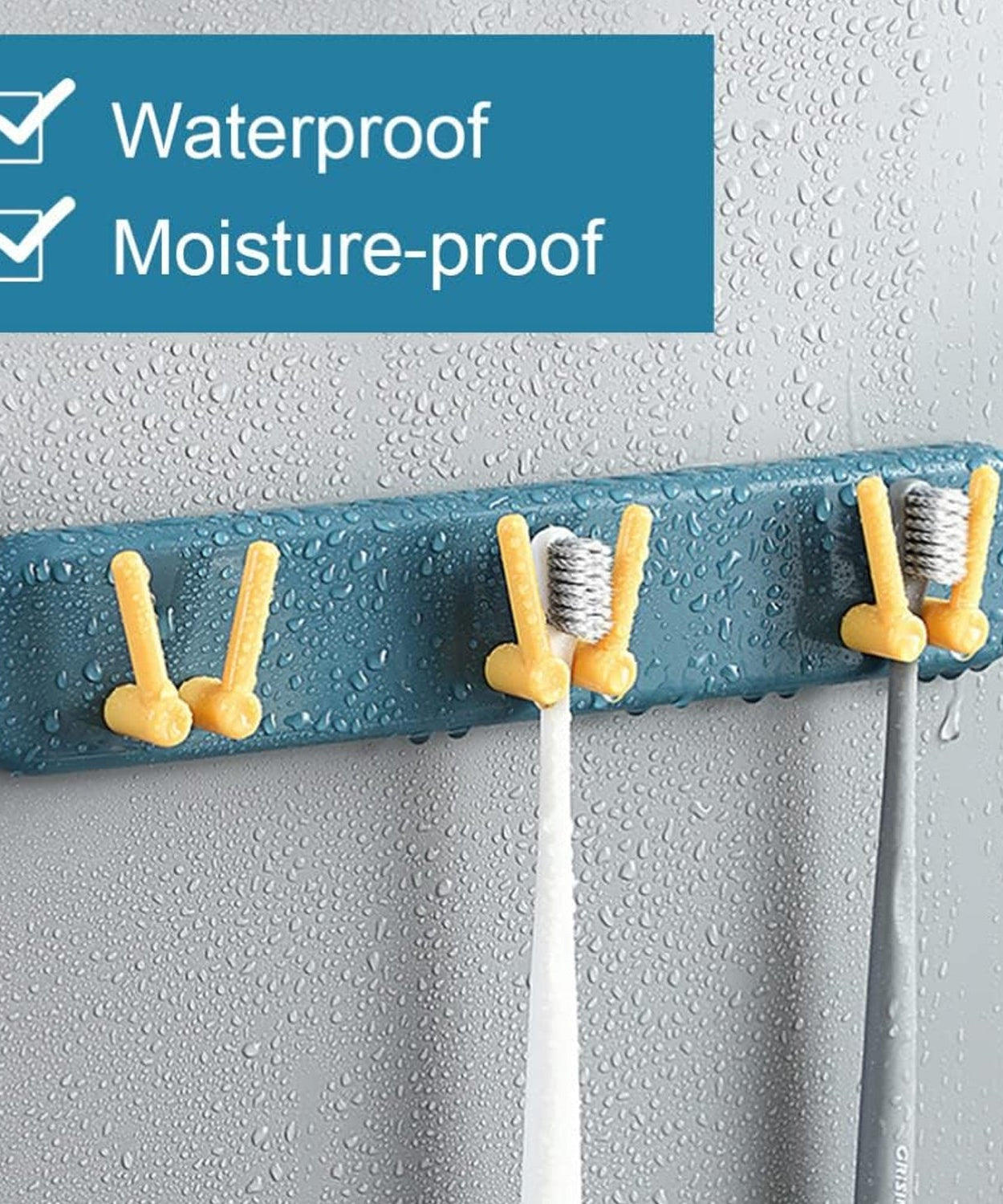 Versatile toothbrush holder with mounting options for easy bathroom organization.