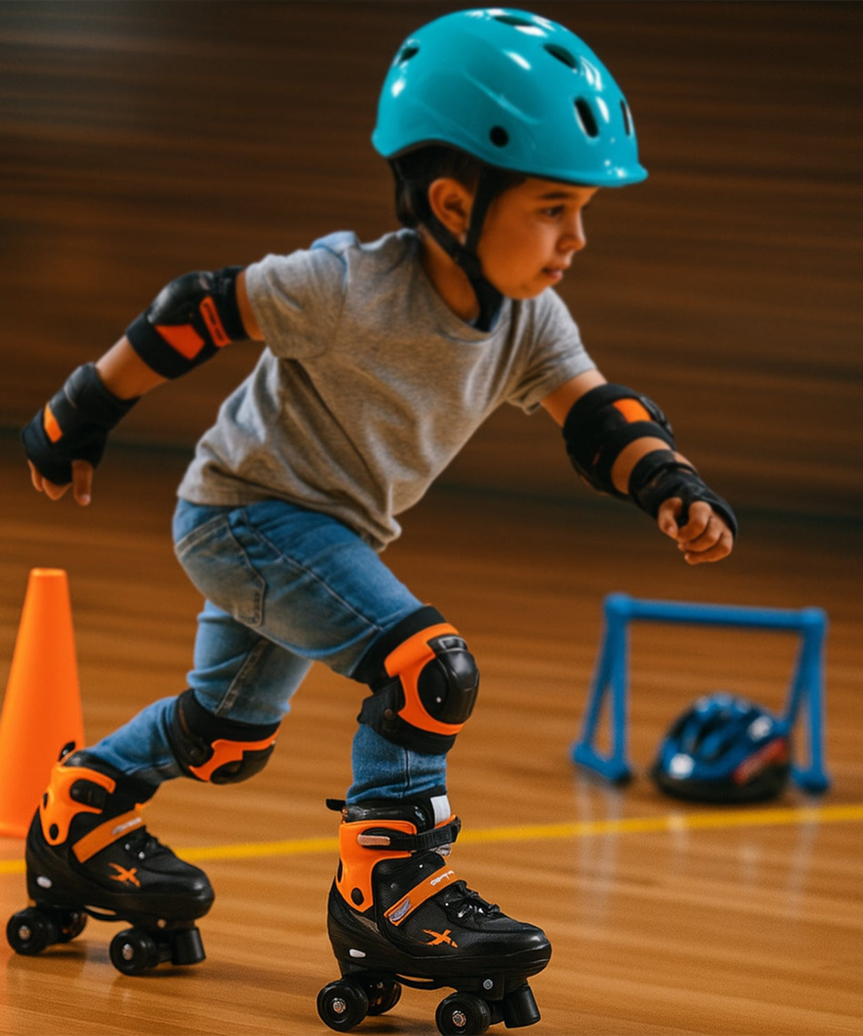 Outdoor Kids Roller Skates with Adjustable Fit