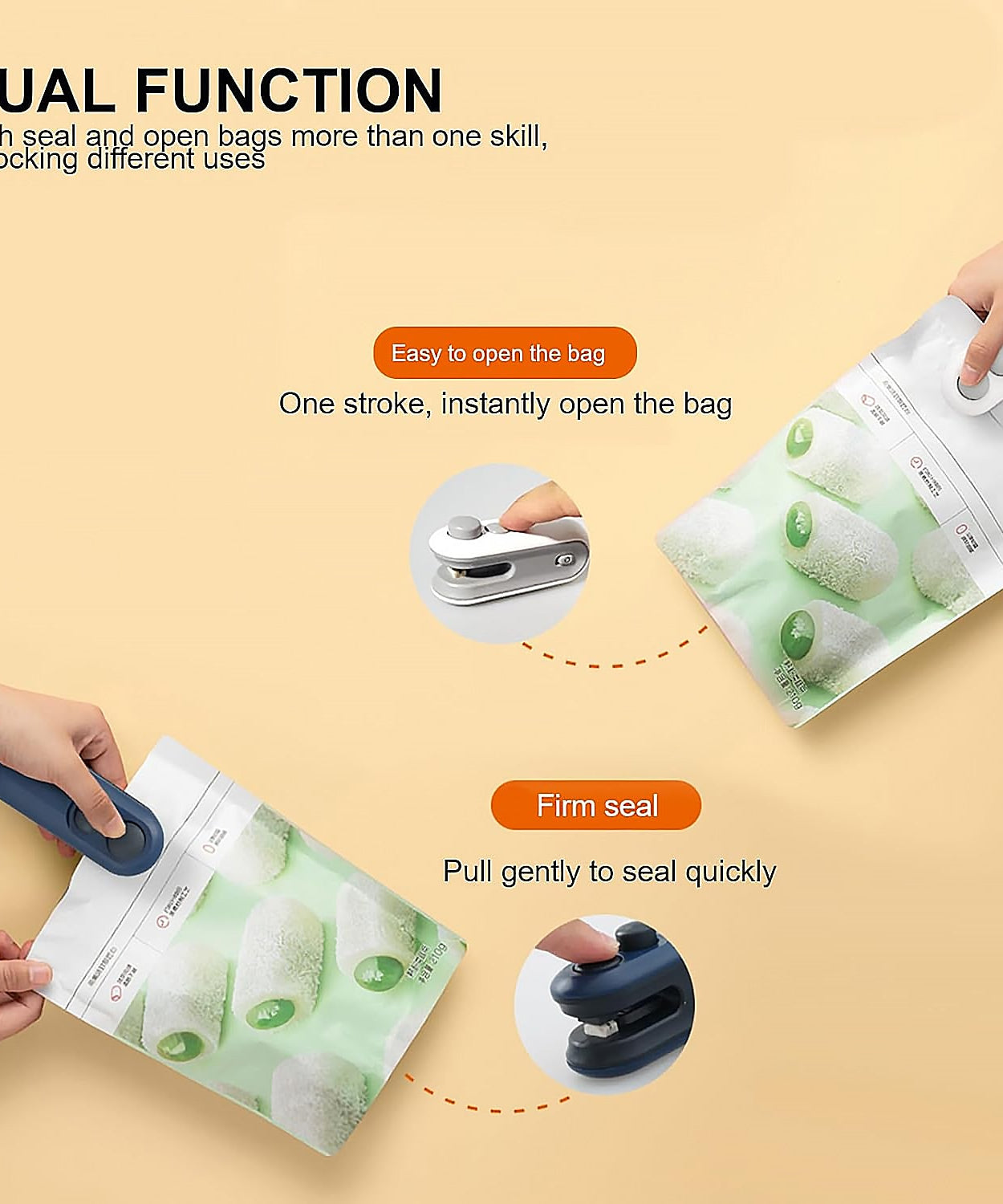 Mini Bag Sealer, 2 in 1 Seal & Cutter Heat Sealers