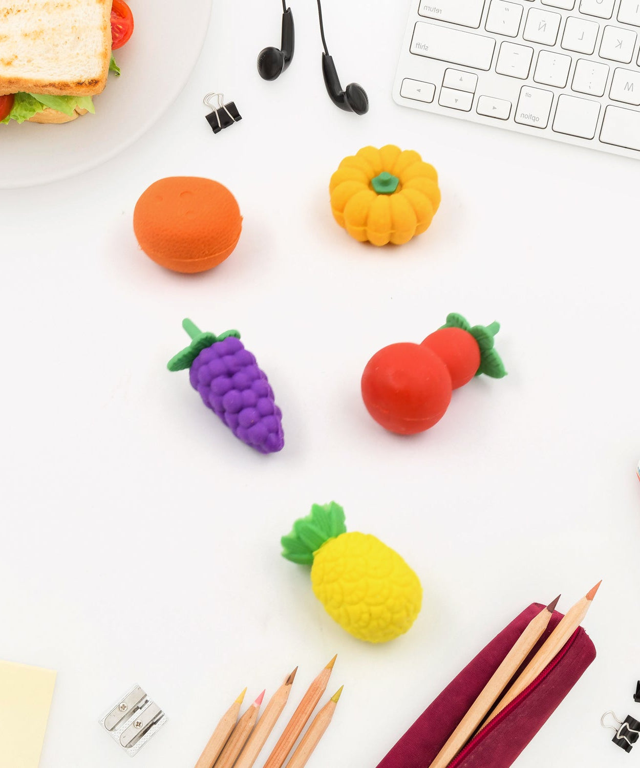 3D Mix Design Fancy & Stylish Colorful Erasers – Cute Novelty Eraser Set for Kids & School Prize (1 Set)