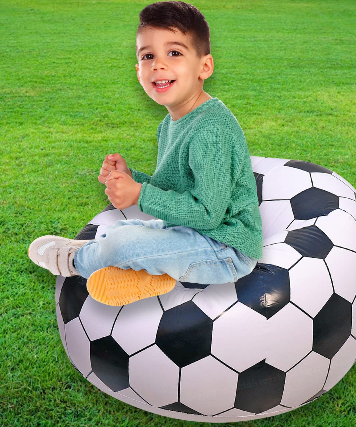 Foldable Sofa, Cartoon Style Inflatable Folding Chair, Ball Chair, Inflatable Sofa for Adults, Kids size (110cm x 80cm)