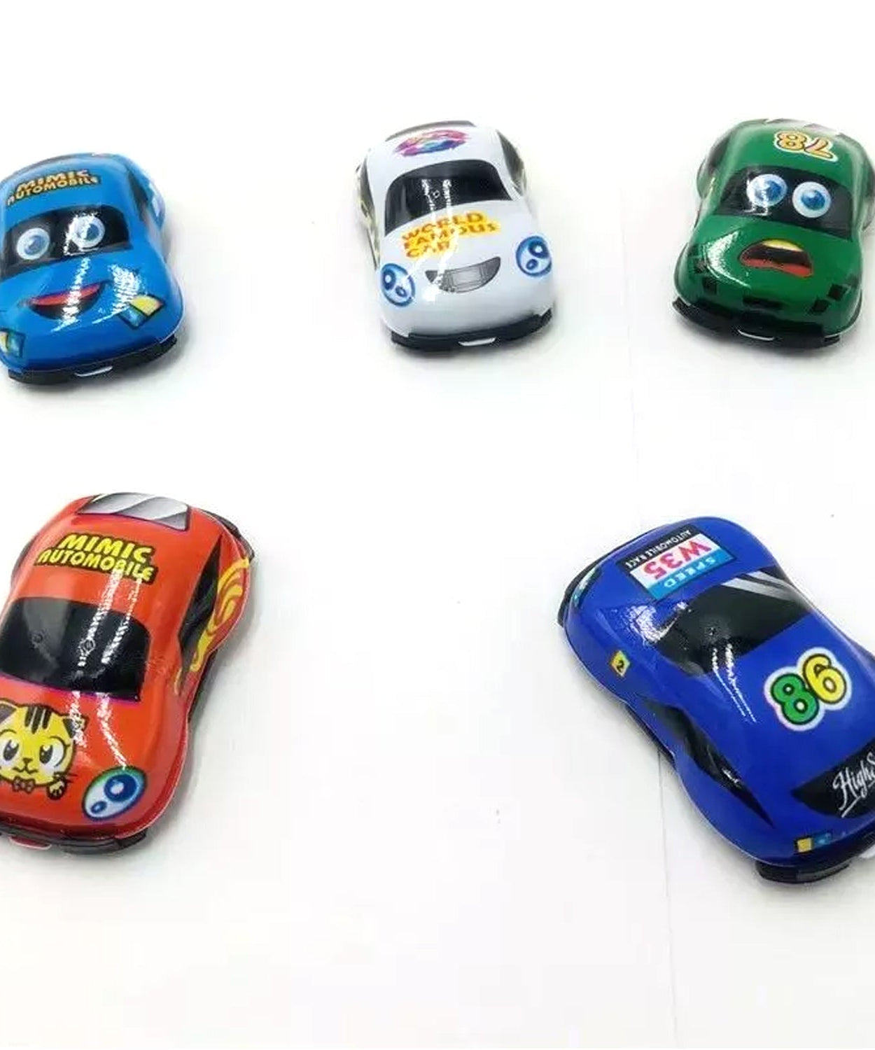 Colorful mini pull back cars, suitable for kids' amusement and games.