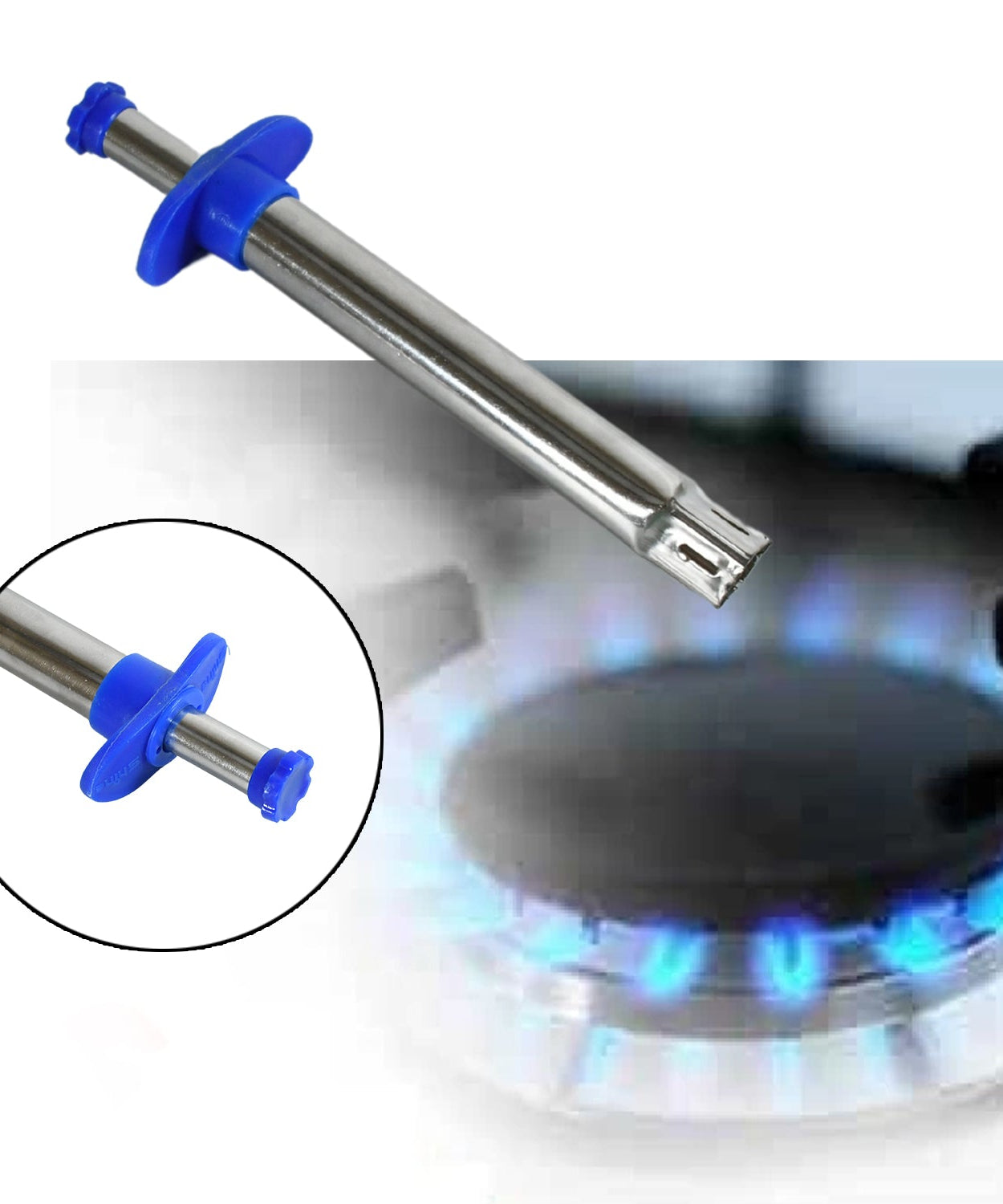 Stainless Steel Gas Lighter Long Lasting Use , Rust Proof, Unbreakable, Gas Lighter Restaurants & Kitchen Use (2 Pc Set)