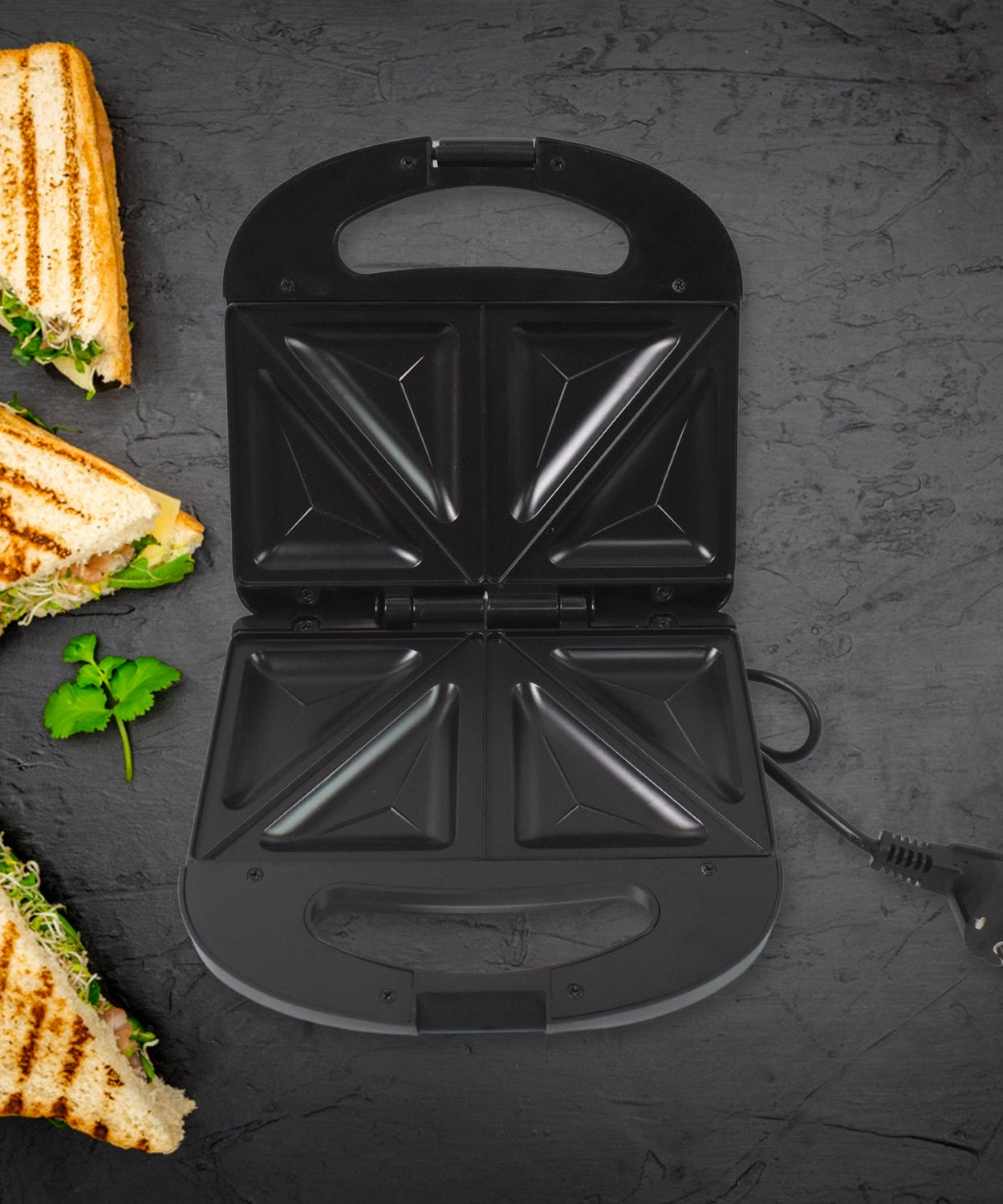 Sandwich Maker Makes Sandwich Non-Stick Plates| Easy to Use with Indicator Lights Sandwich toaster