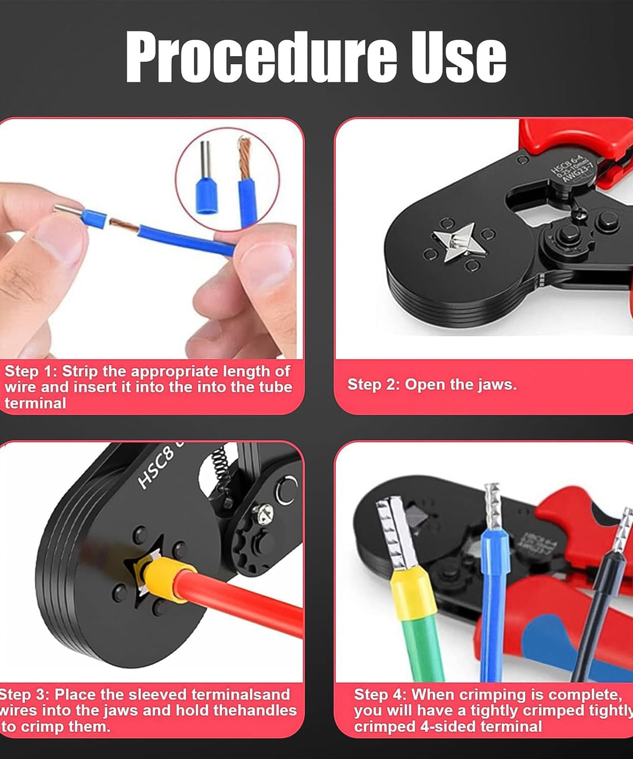 Wire Ferrule Kit with 1200PCS Wire End Ferrules & Crimper Plier