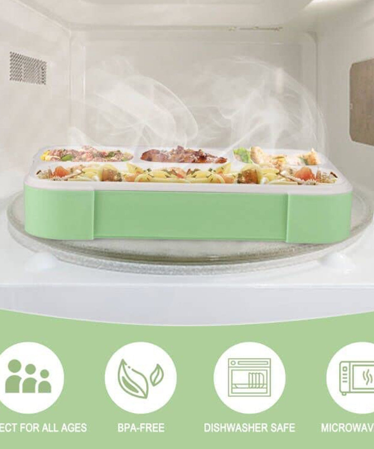 4-compartment box with secure lid