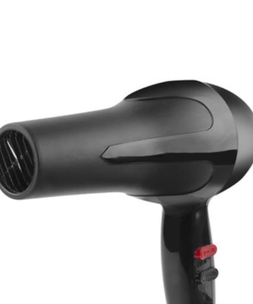Hair dryer with sleek black design